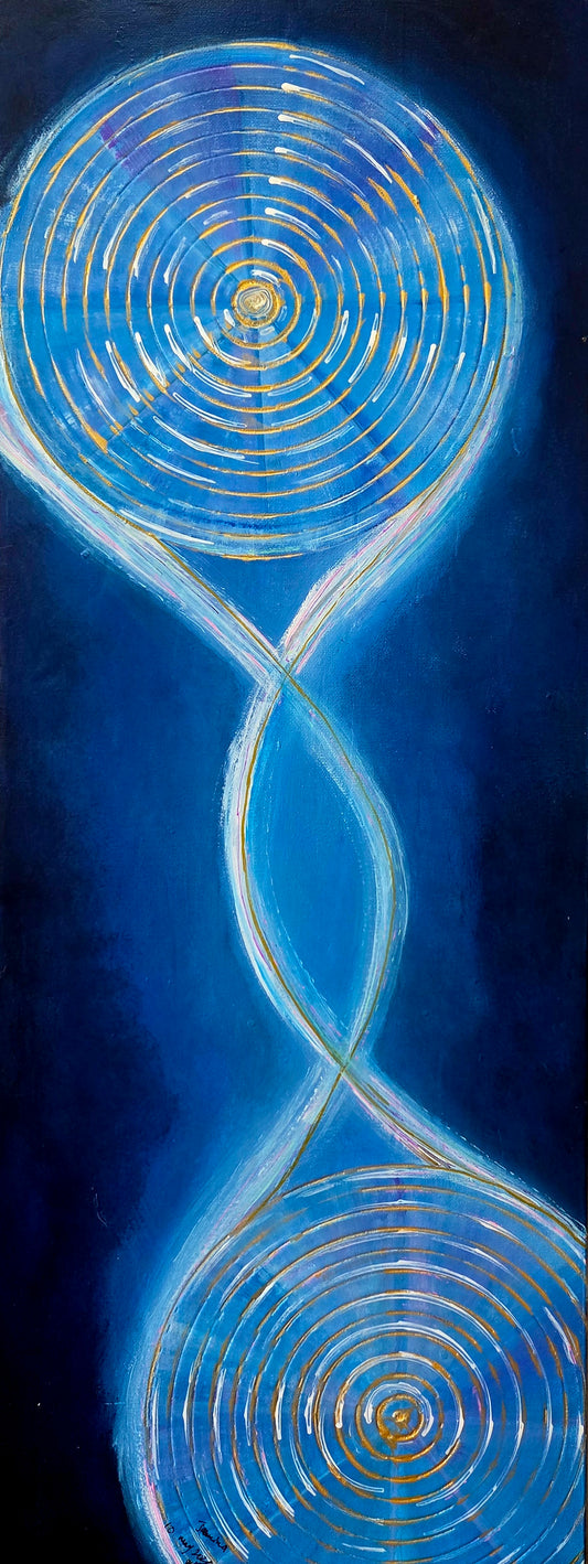 Blue Resonance – Original Abstract Painting by Jasmina Mendoza