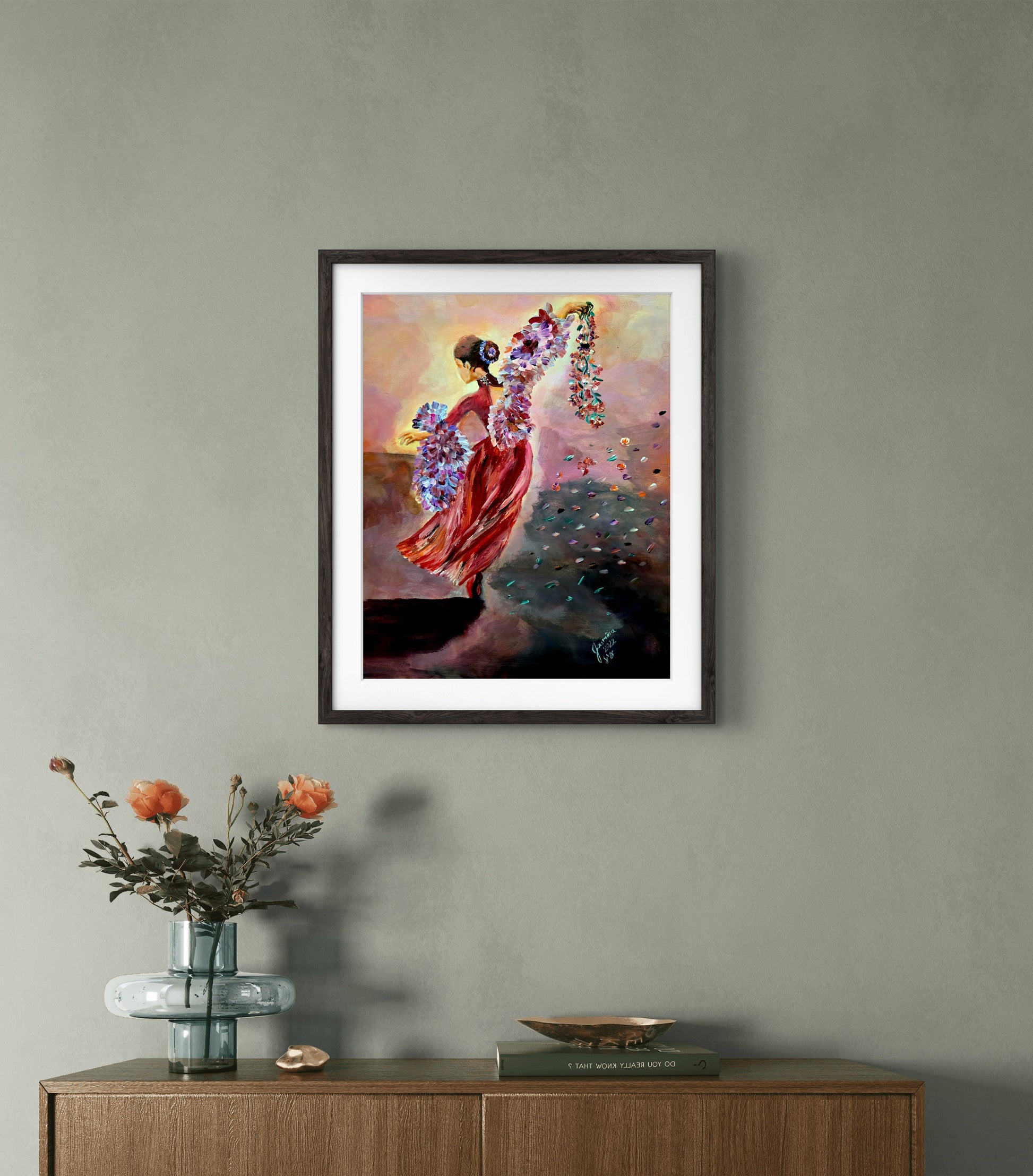 Passion original figurative abstract painting by Jasmina Mendoza - 4