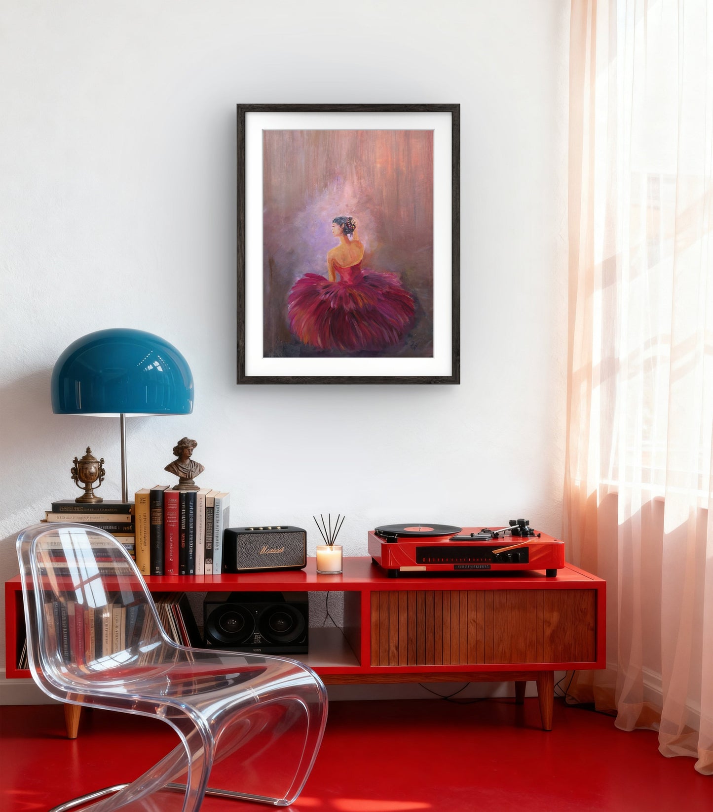 The Red Ballerine – Original Acrylic Painting by Jasmina Mendoza - 2