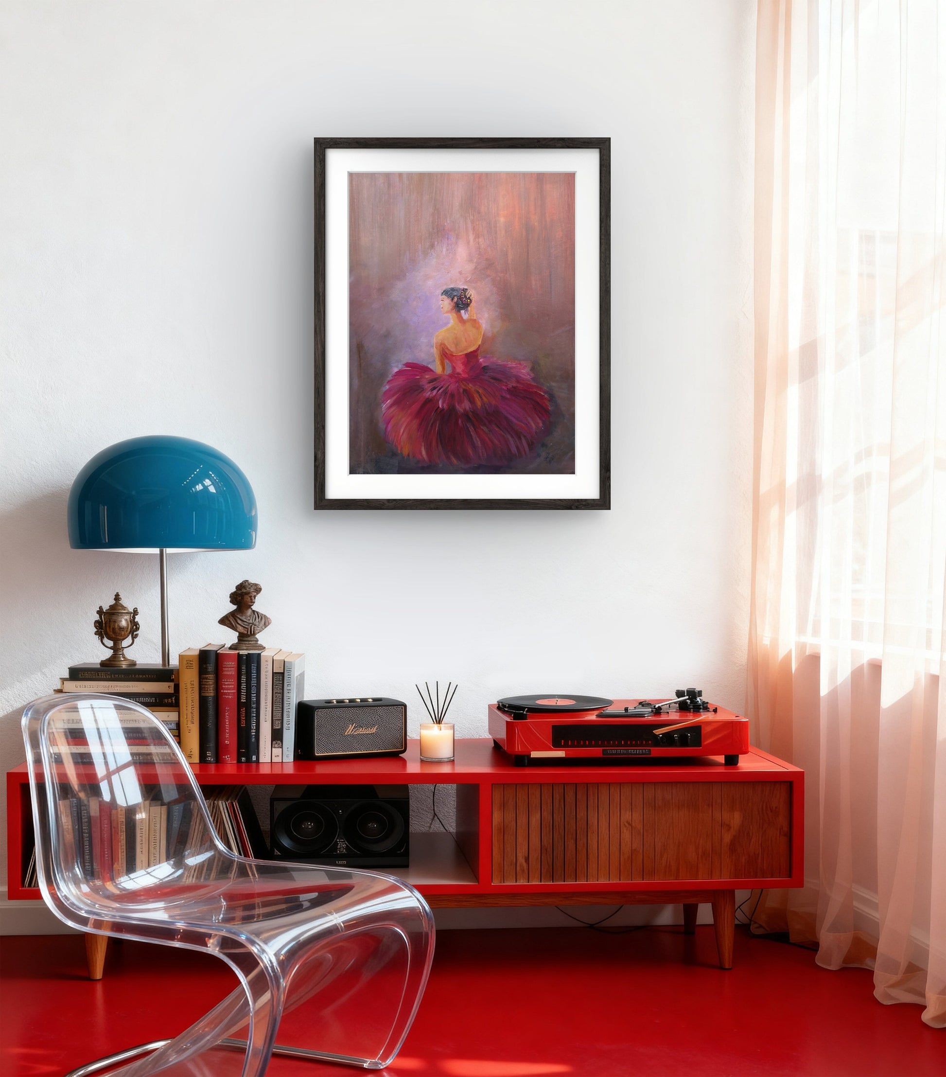 The Red Ballerine – Original Acrylic Painting by Jasmina Mendoza - 2