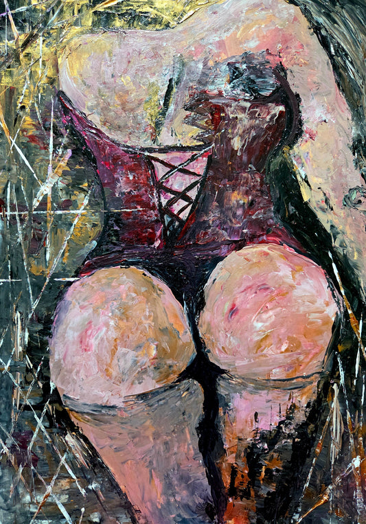 Bold Curves – Original Acrylic Painting by Jasmina Mendoza - 0