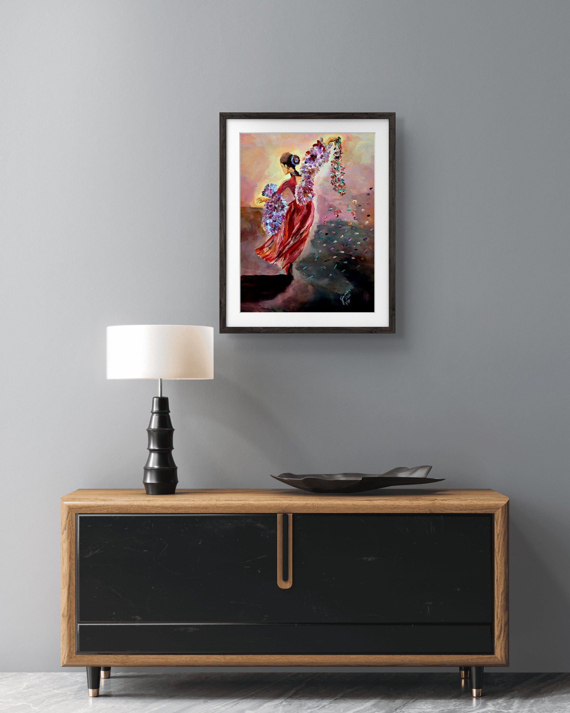 Passion original figurative abstract painting by Jasmina Mendoza - 3