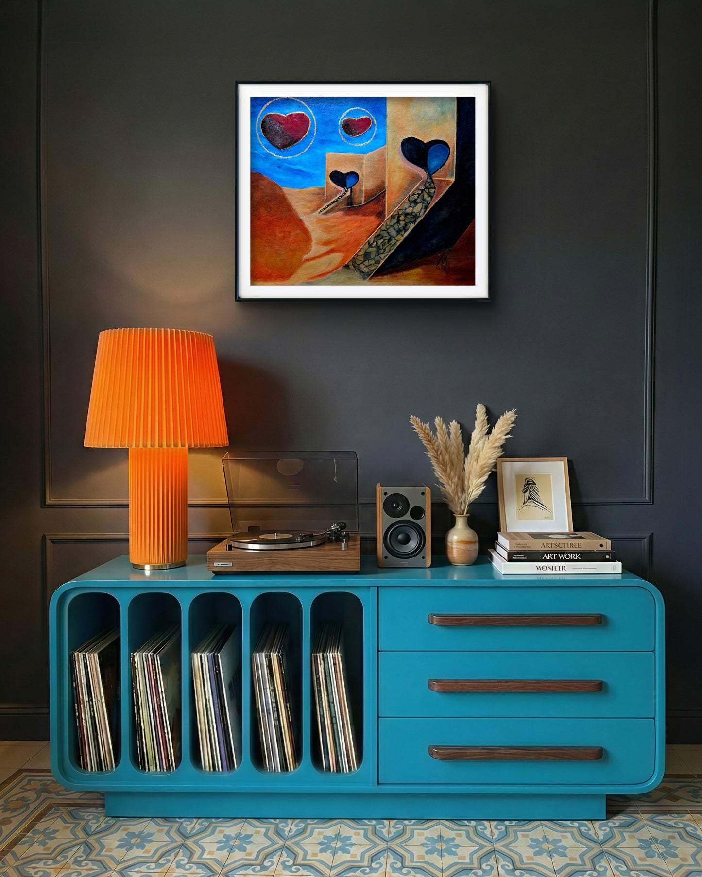 The Heart Path Original acrylic Painting by Jasmina Mendoza. - 40
