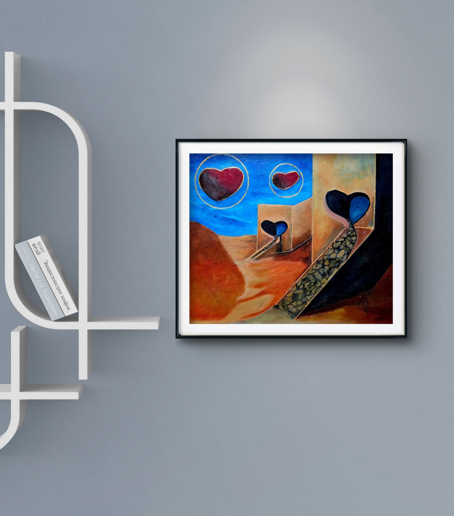 The Heart Path Original acrylic Painting by Jasmina Mendoza. - 37