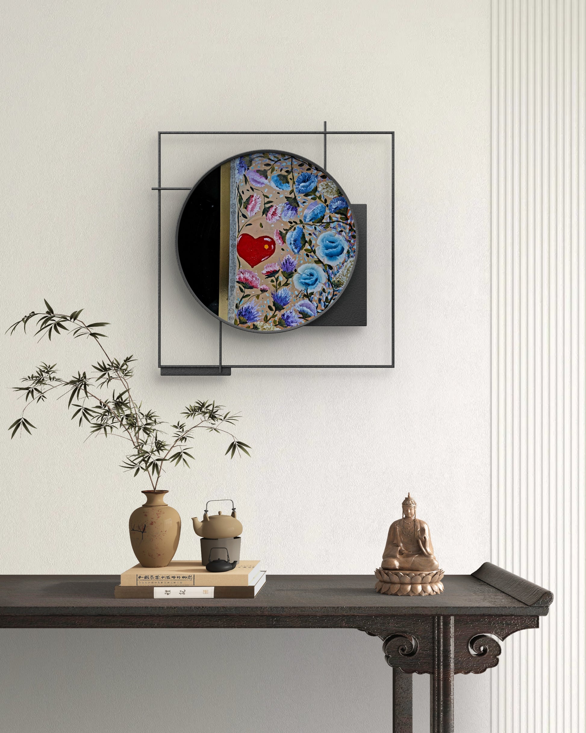 Love on Repeat – Original Acrylic on Vinyl Record - 17
