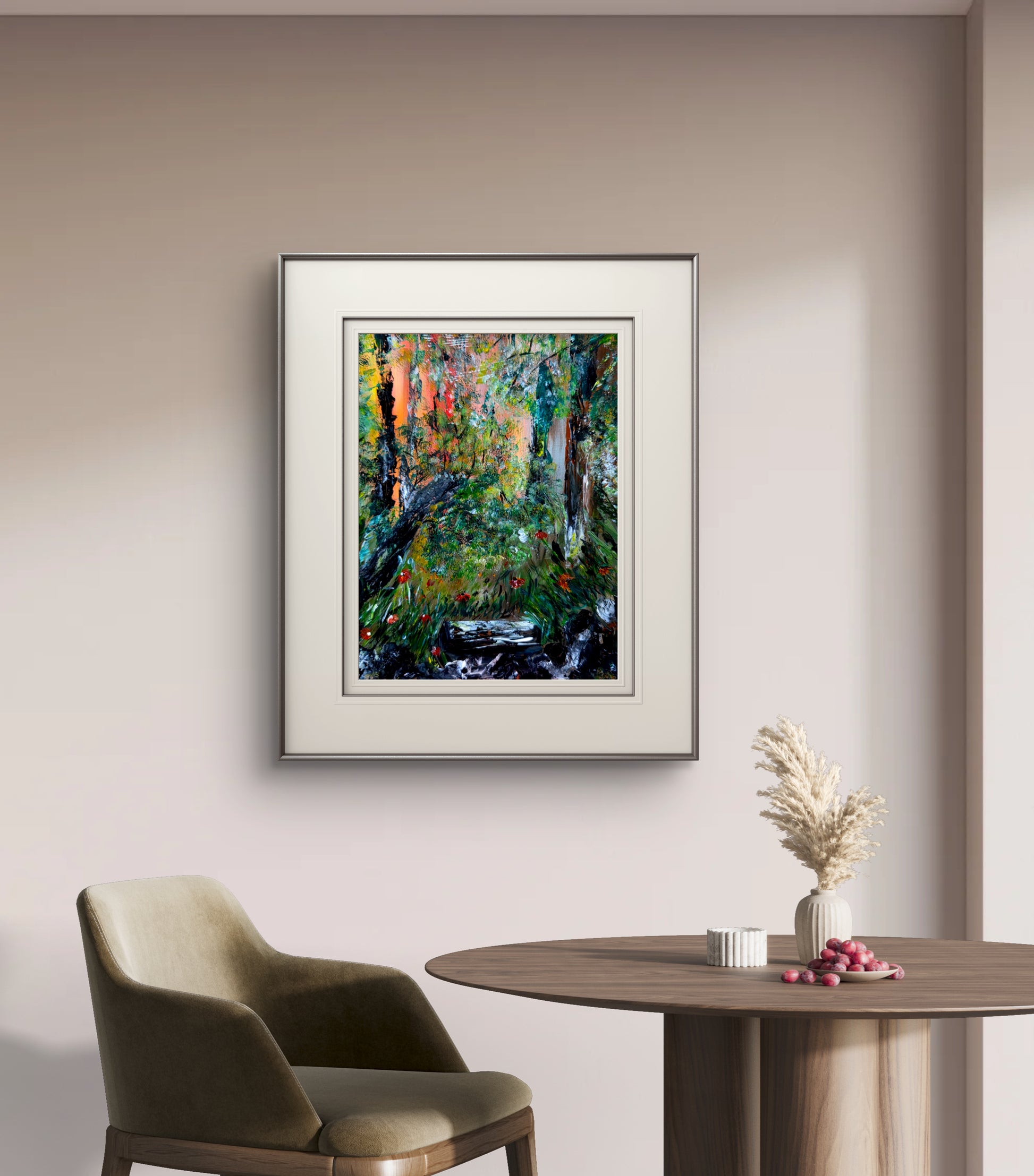 Deep in the Forest original painting by Jasmina Mendoza | Art is my Universe