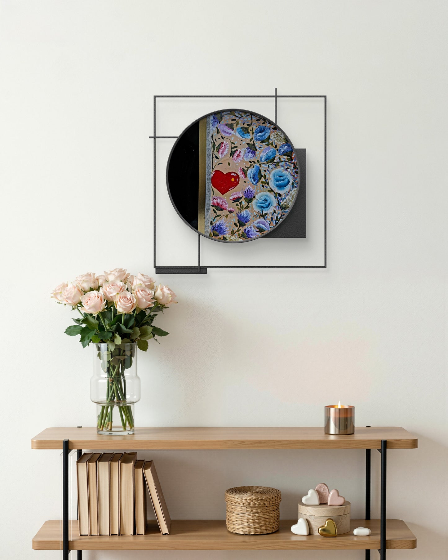Love on Repeat – Original Acrylic on Vinyl Record - 28