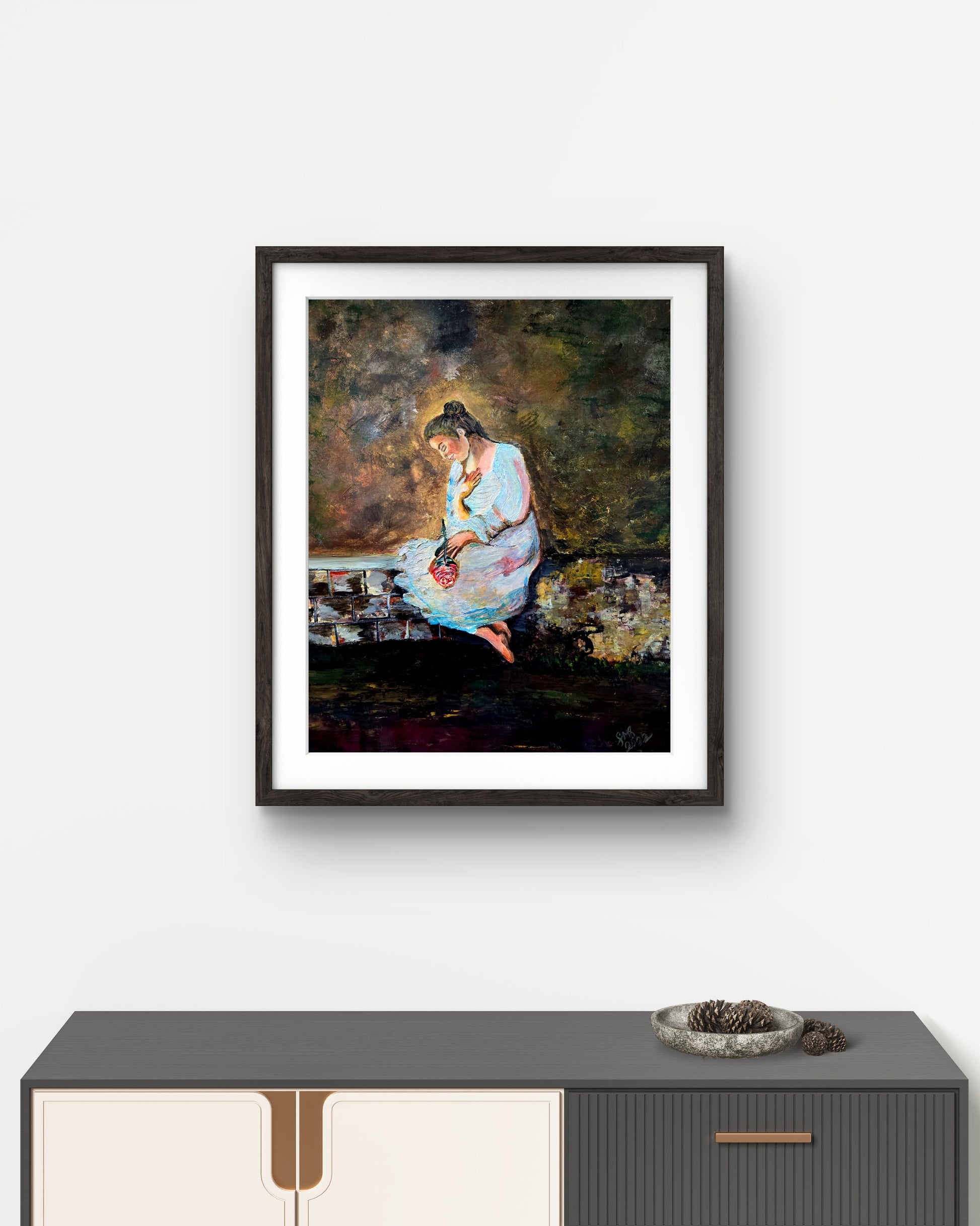 The Last Rose original figurative painting by Jasmina Mendoza - 7