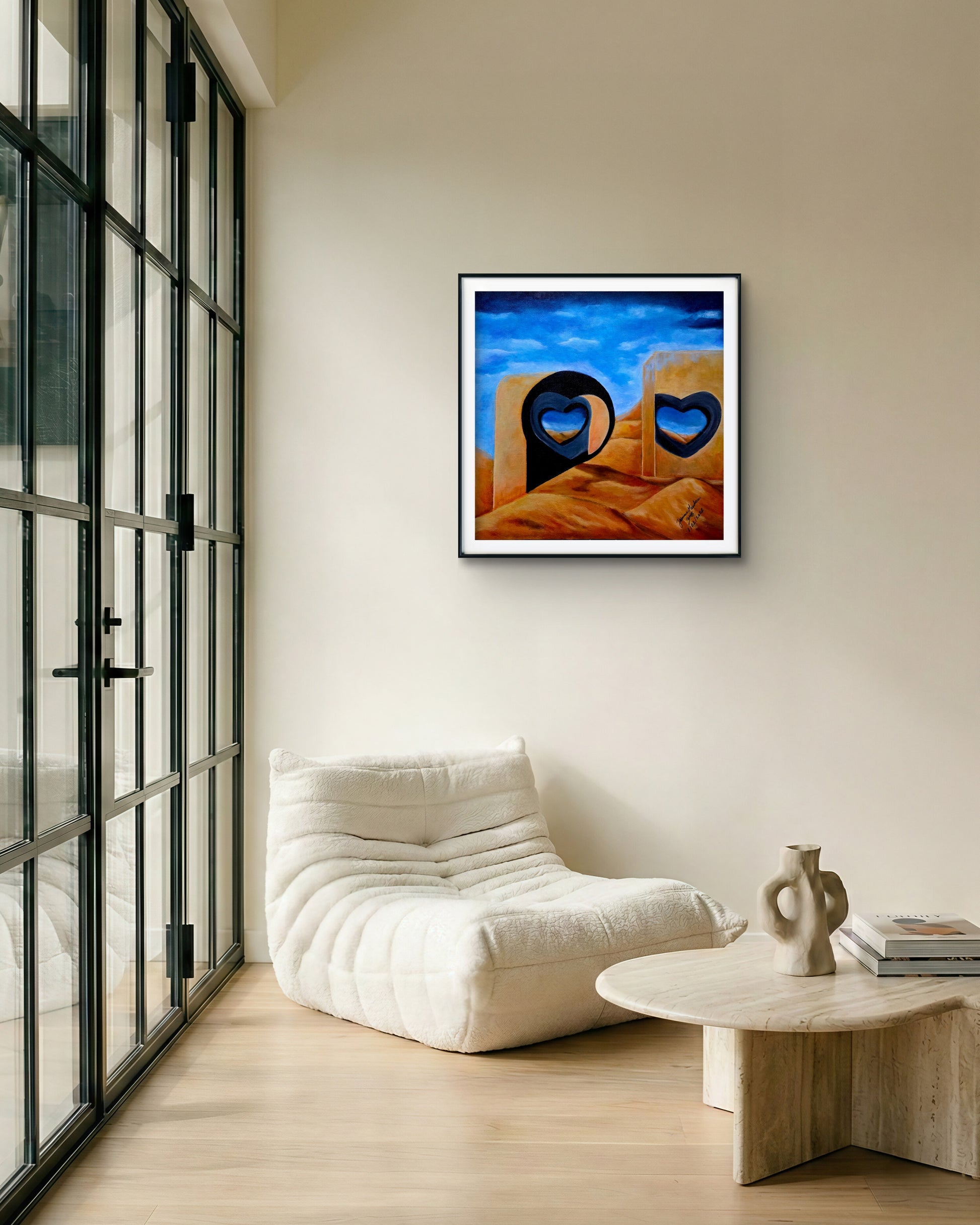 Aligned Hearts Original Painting by Jasmina Mendoza | Art is my Universe