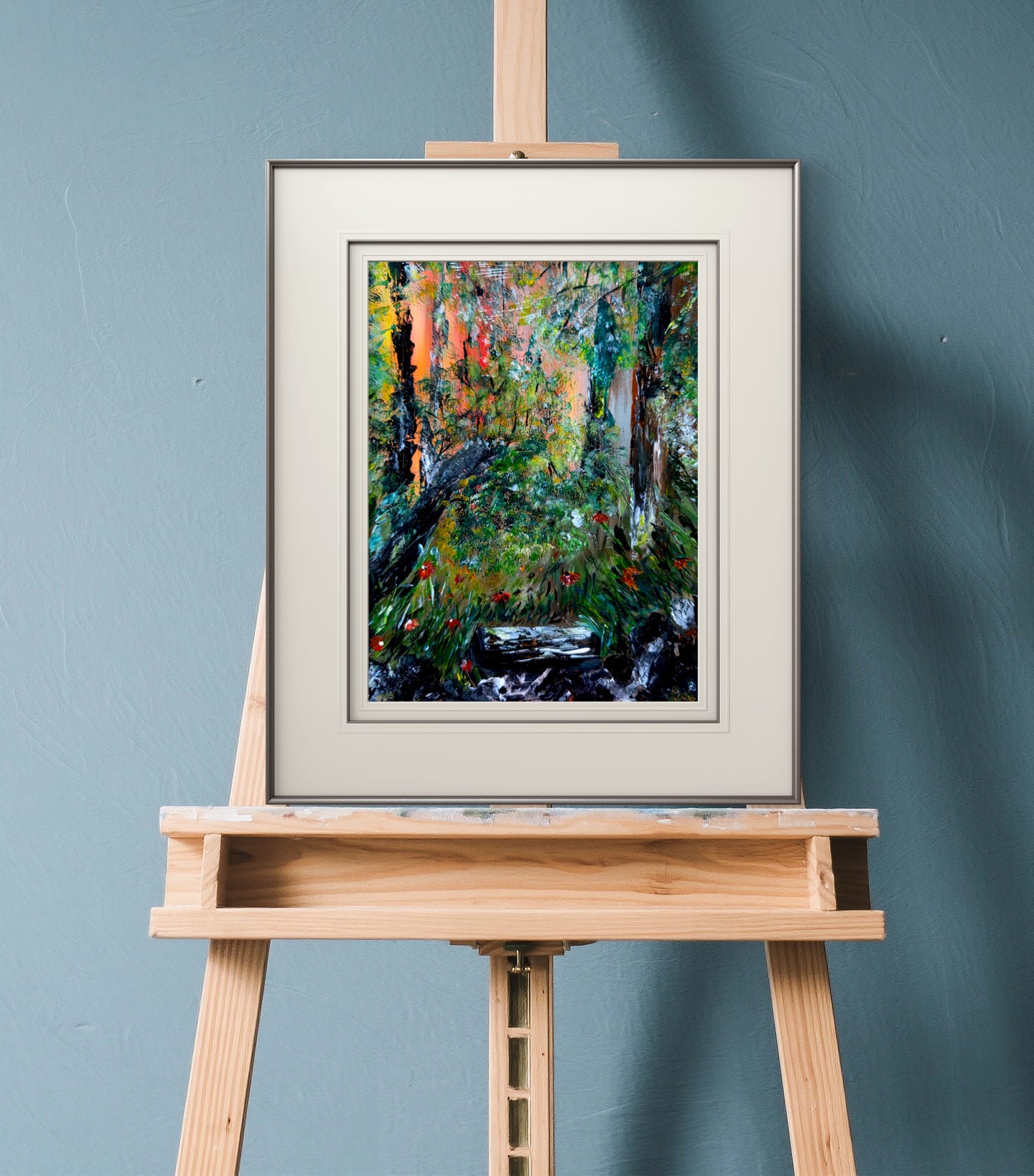 Deep in the Forest original painting by Jasmina Mendoza | Art is my Universe