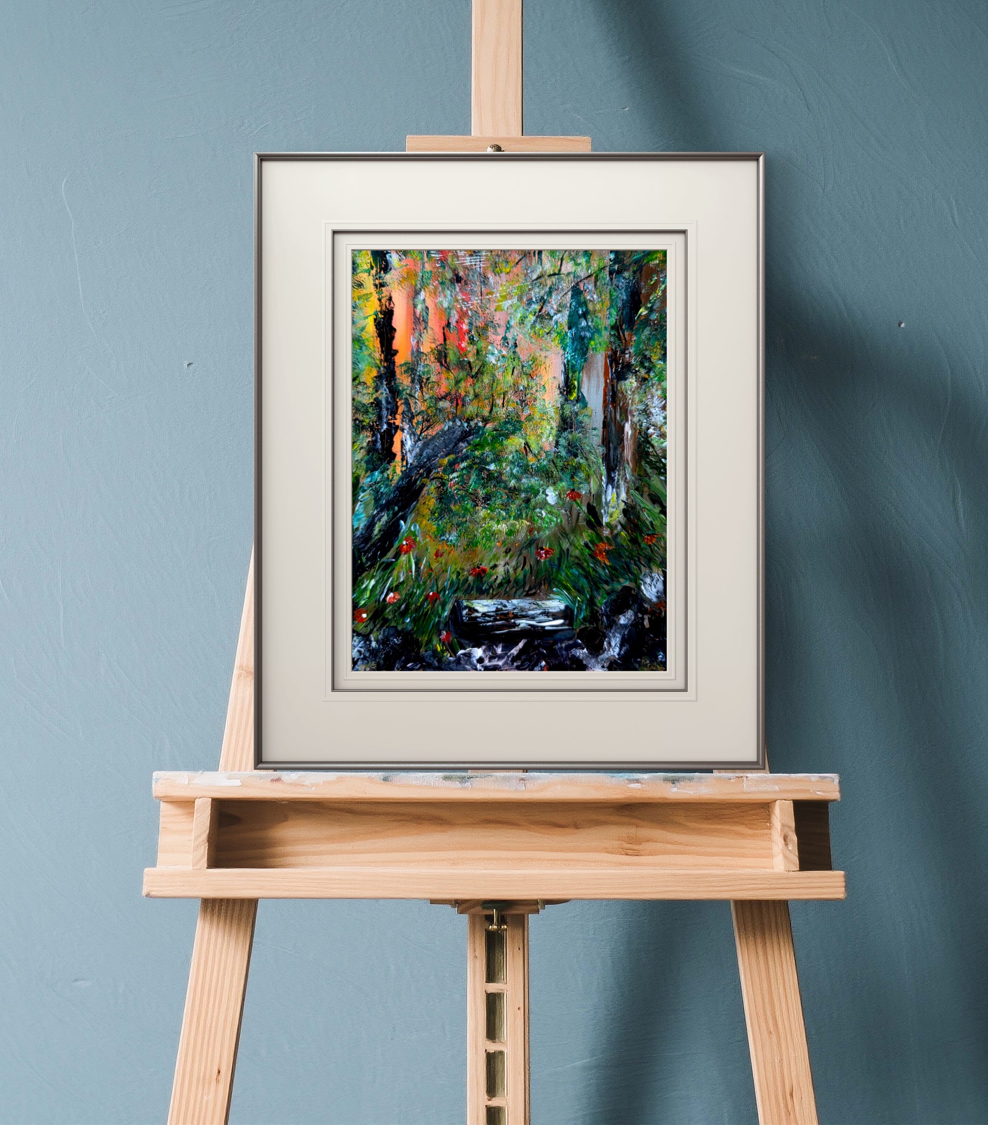 Deep in the Forest original painting by Jasmina Mendoza | Art is my Universe
