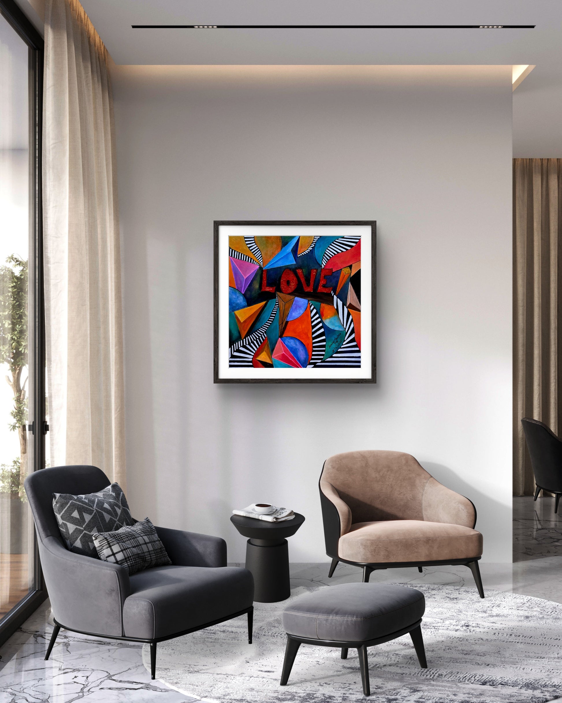 Stairs to Love original painting by Jasmina Mendoza | Art is my Universe