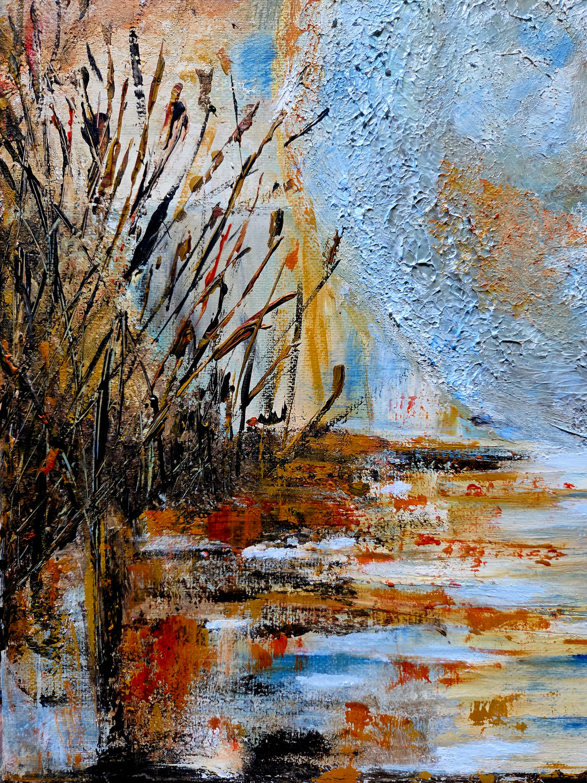 September Moon — Original Textured Painting