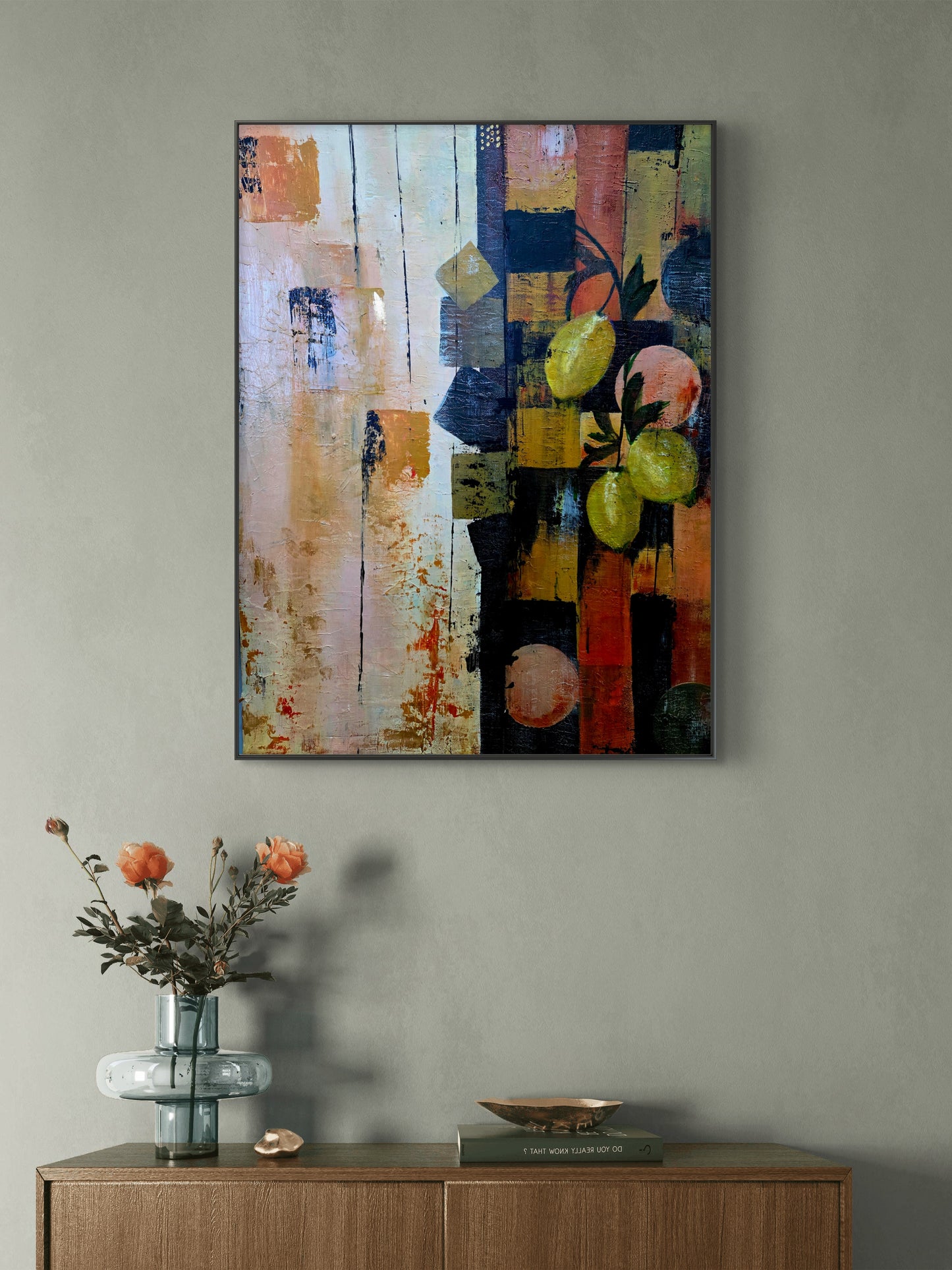 Citrus Harmony - Original Abstract Lemon Painting