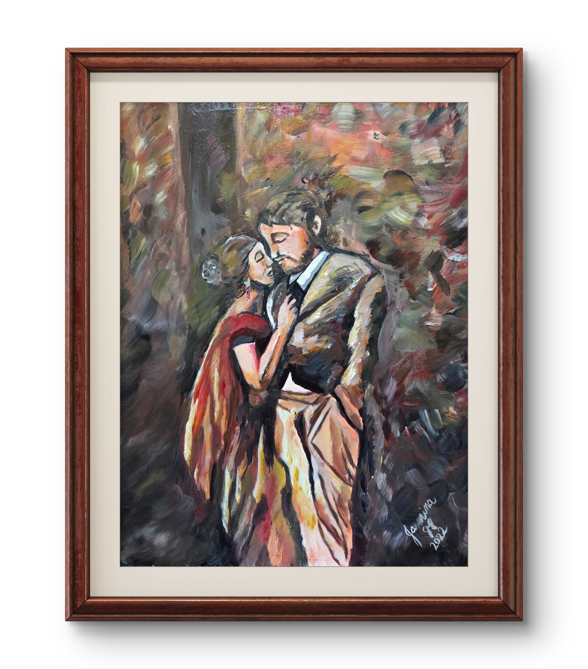 Love Is in the Air original acrylic painting by Jasmina Mendoza | Art is my Universe