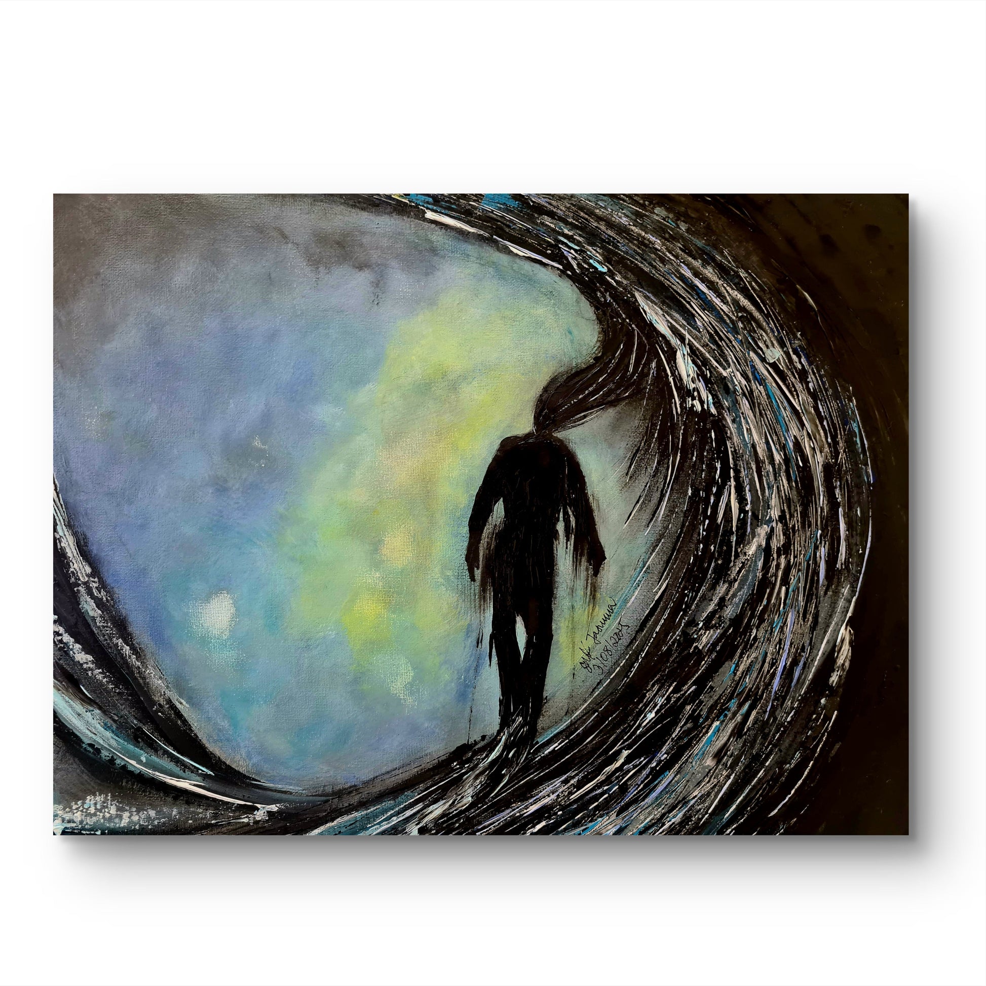 Inner Storm original abstract painting by Jasmina Mendoza - 1