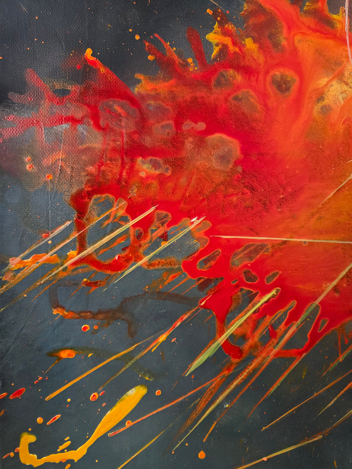 Born from Stars — Original Mixed Media Abstract Painting by Jasmina Mendoza