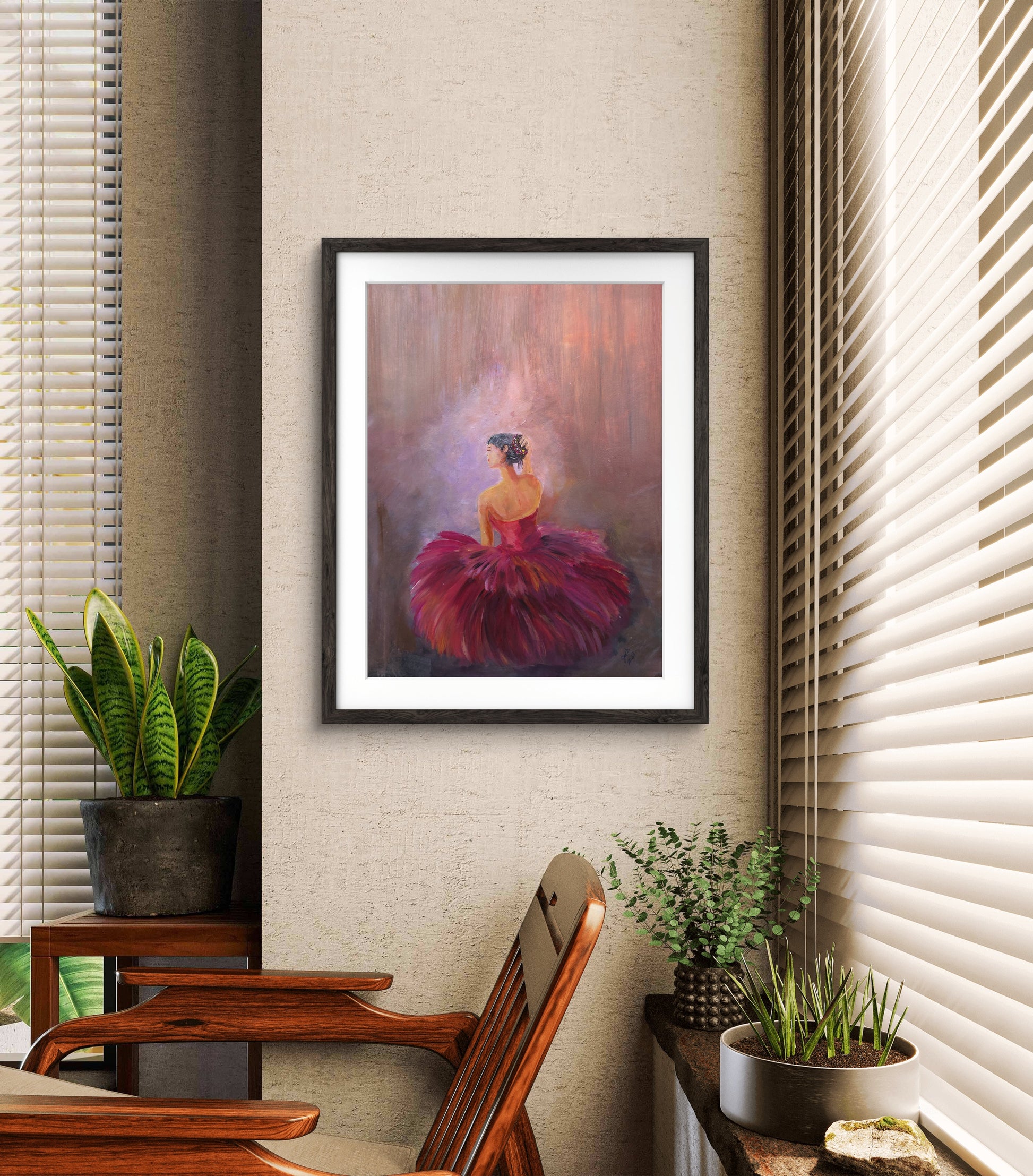 The Red Ballerine – Original Acrylic Painting by Jasmina Mendoza - 5