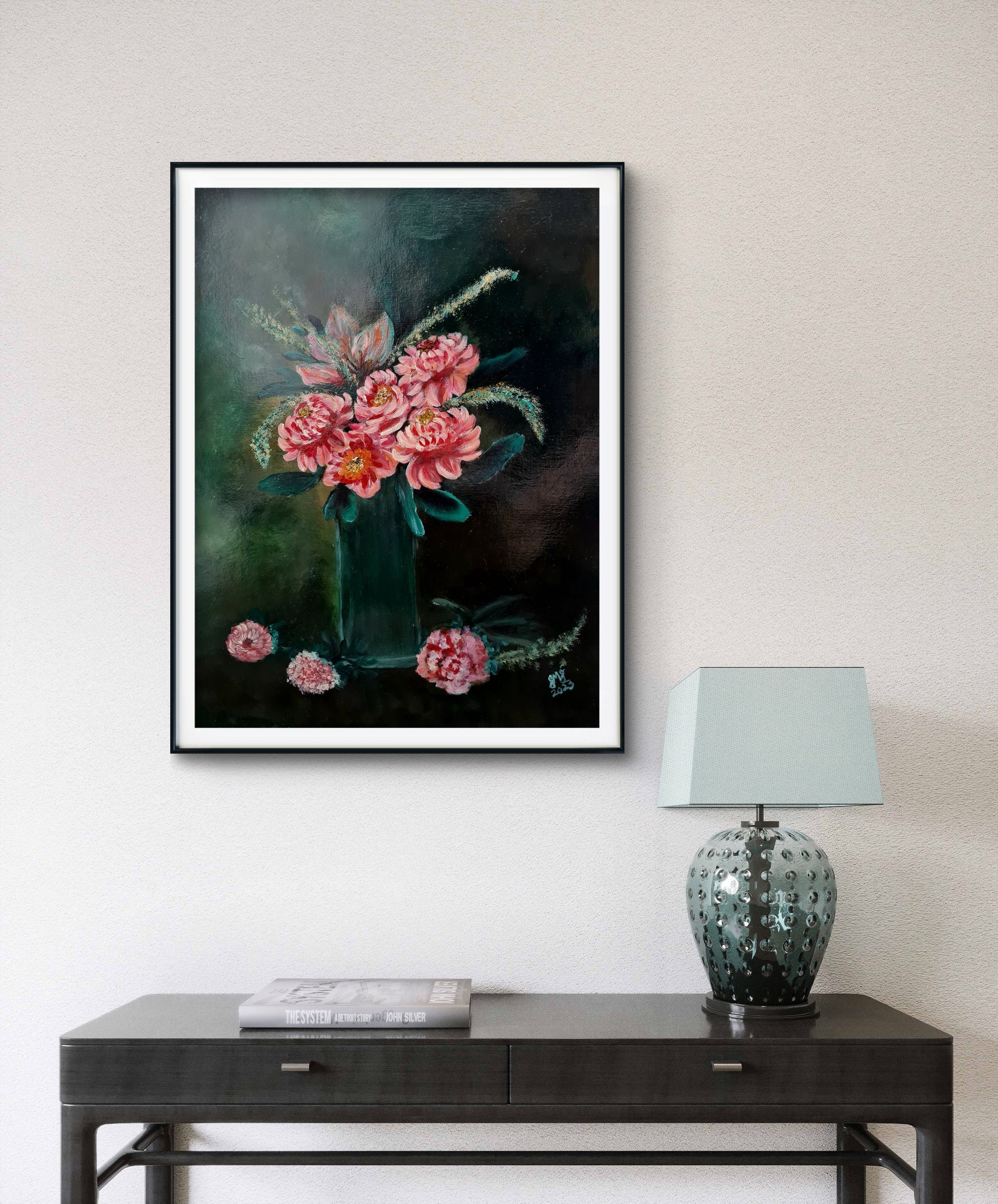 Peonies – Original Acrylic Painting by Jasmina Mendoza - 9