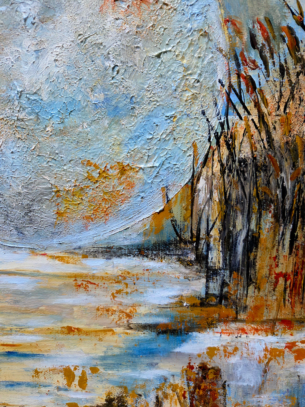 September Moon — Original Textured Painting