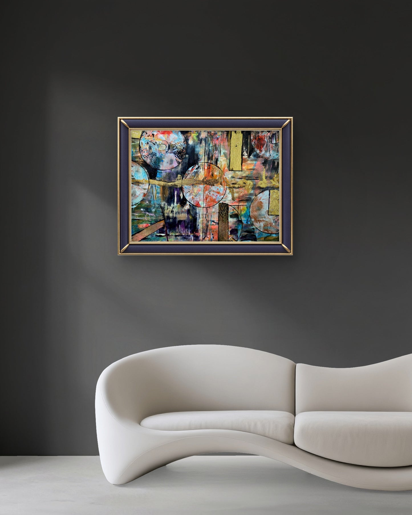 Golden Dimensions – Original Mixed Media Painting by Jasmina Mendoza - 22