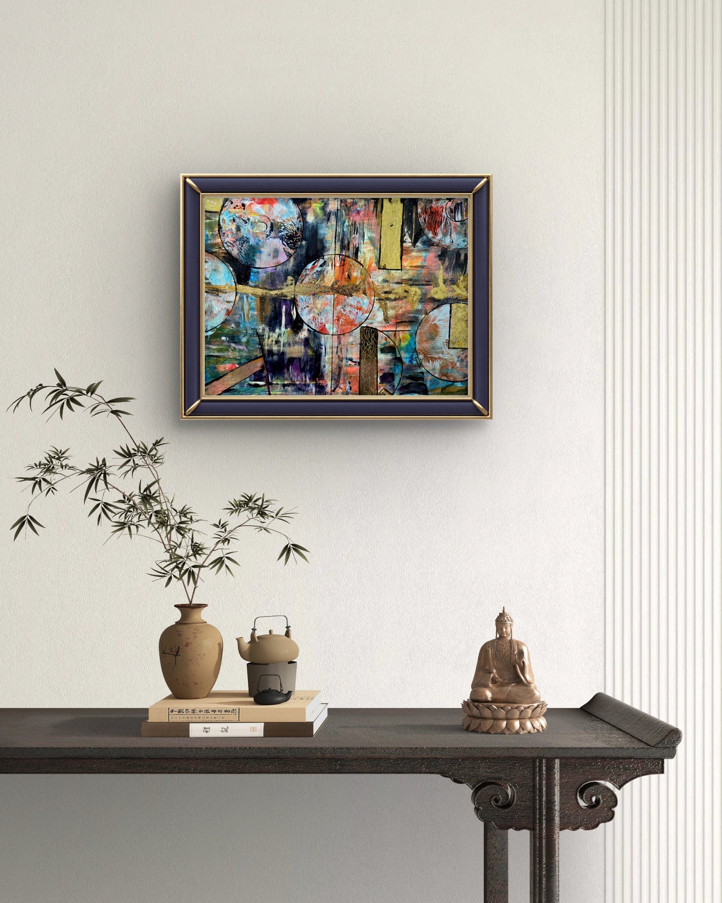 Golden Dimensions – Original Mixed Media Painting by Jasmina Mendoza - 11