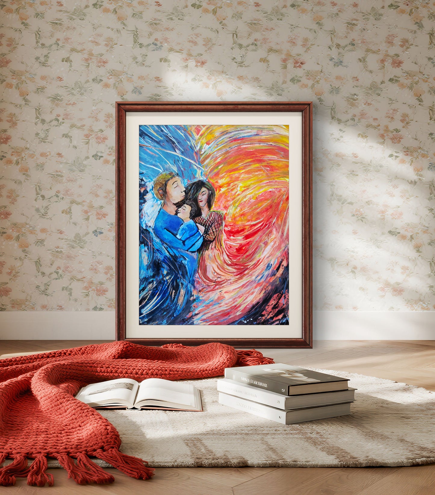 Family Embrace – Original Acrylic Painting by Jasmina Mendoza - 9