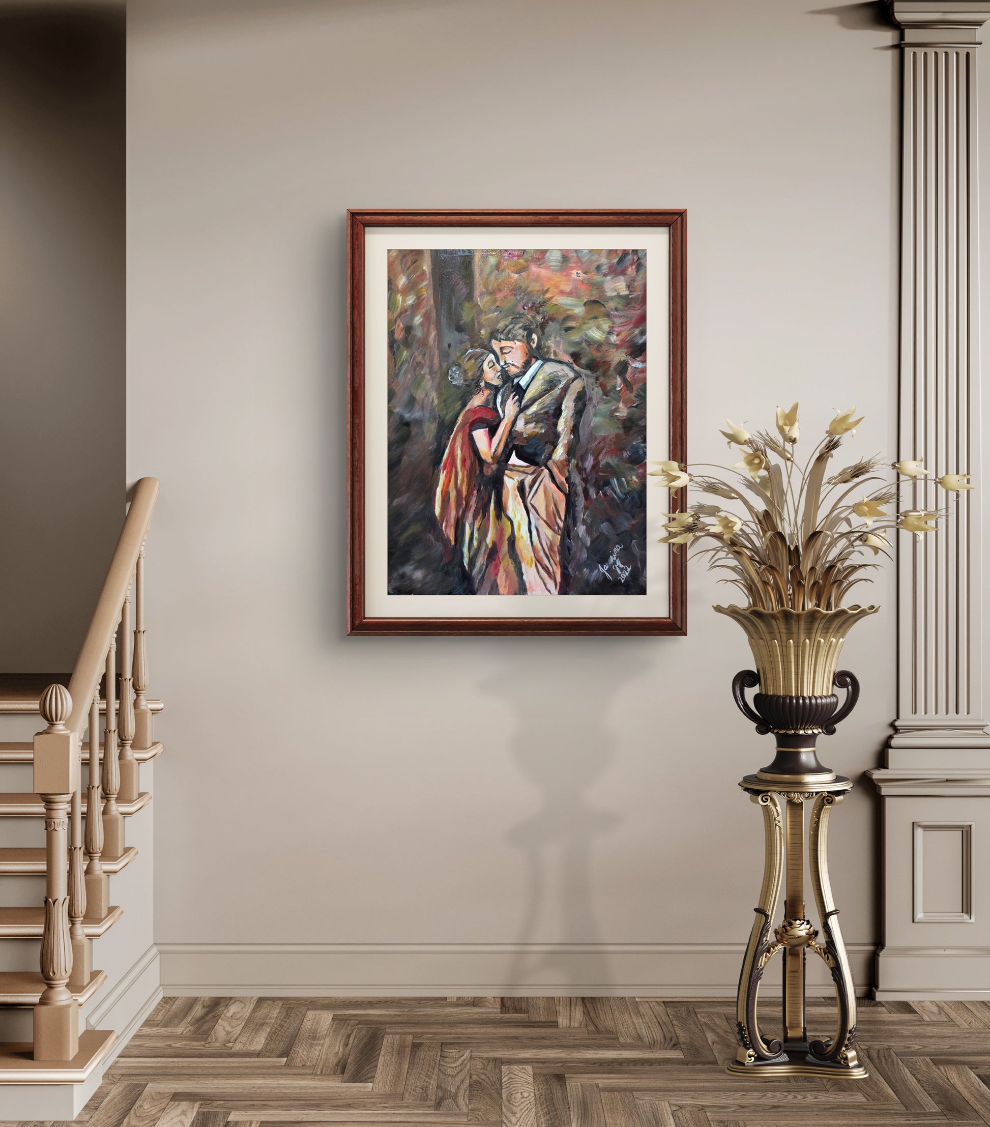 Love Is in the Air original acrylic painting by Jasmina Mendoza | Art is my Universe