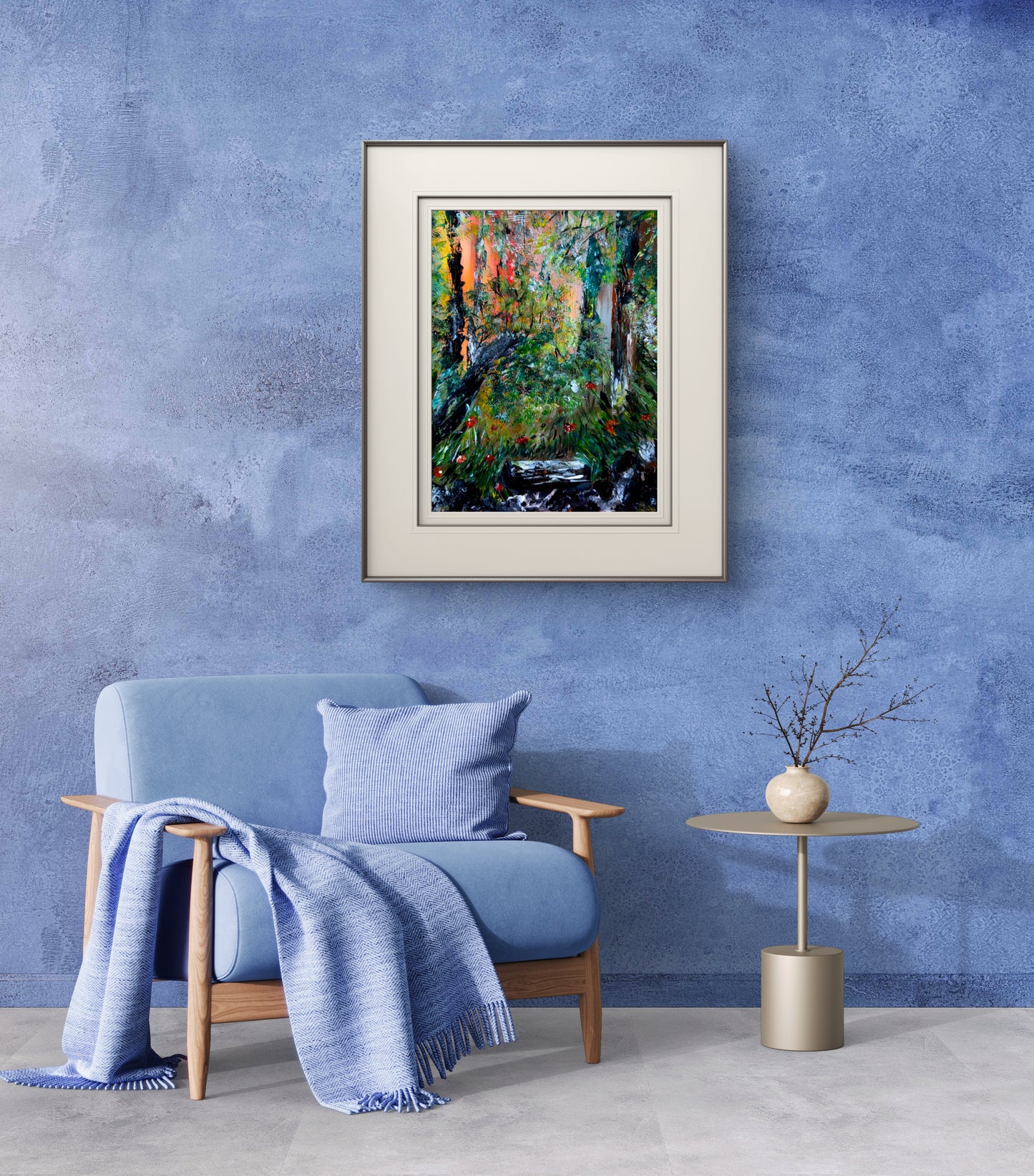 Deep in the Forest original painting by Jasmina Mendoza | Art is my Universe