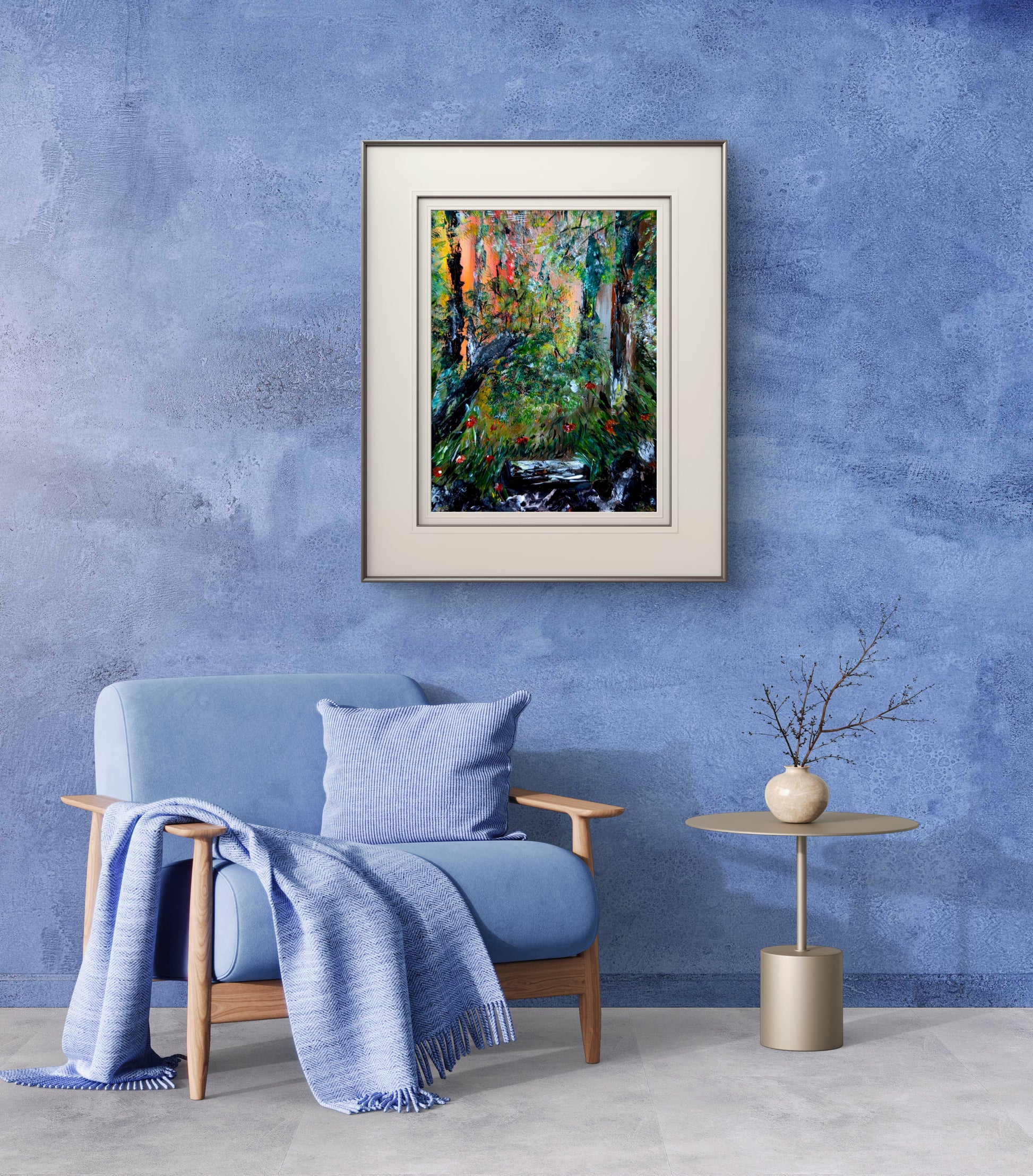 Deep in the Forest original painting by Jasmina Mendoza | Art is my Universe