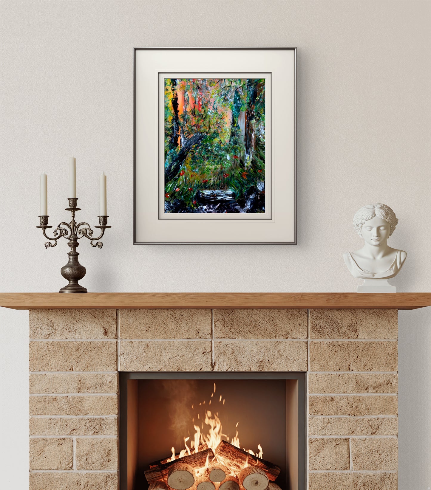 Deep in the Forest original painting by Jasmina Mendoza | Art is my Universe