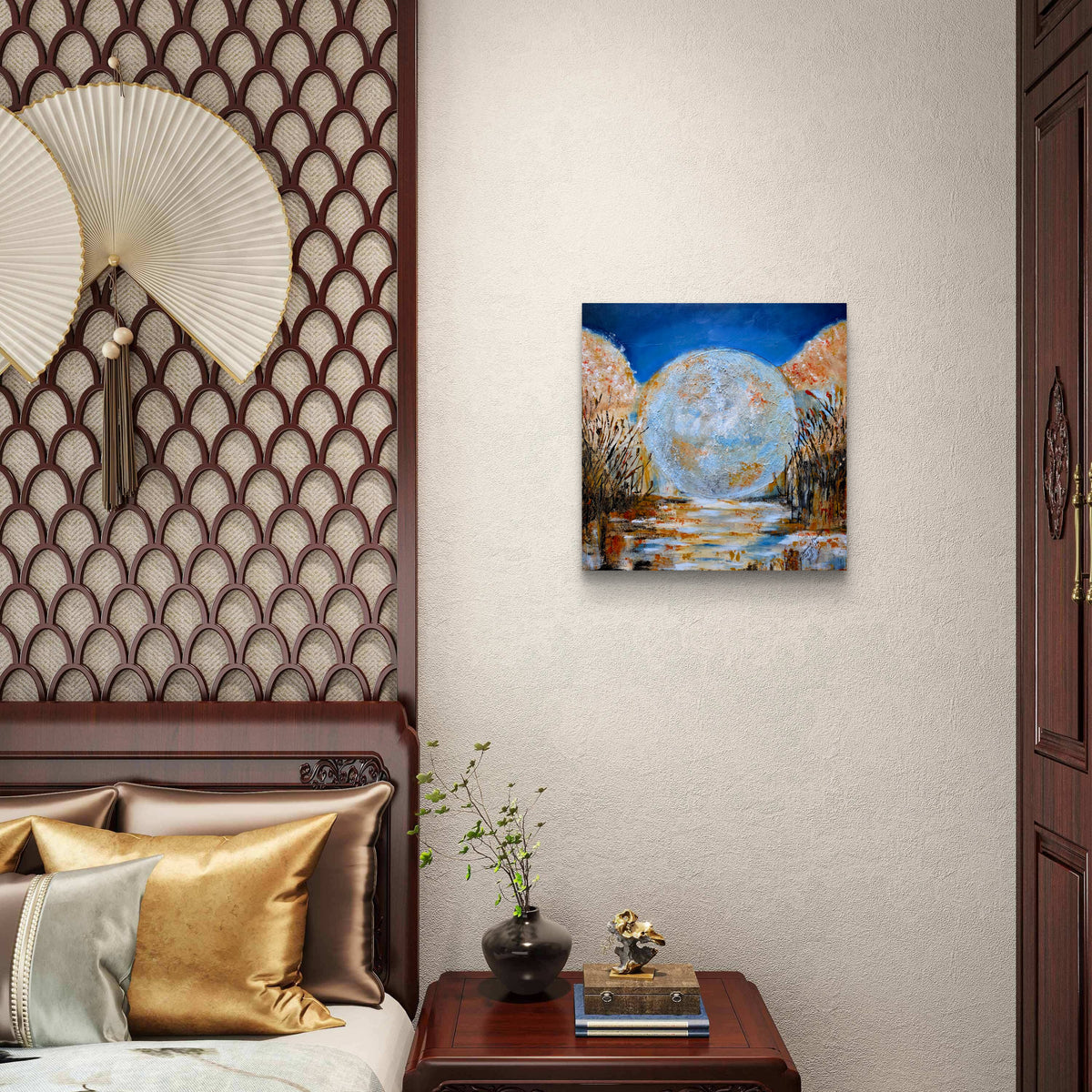 September Moon — Original Textured Painting