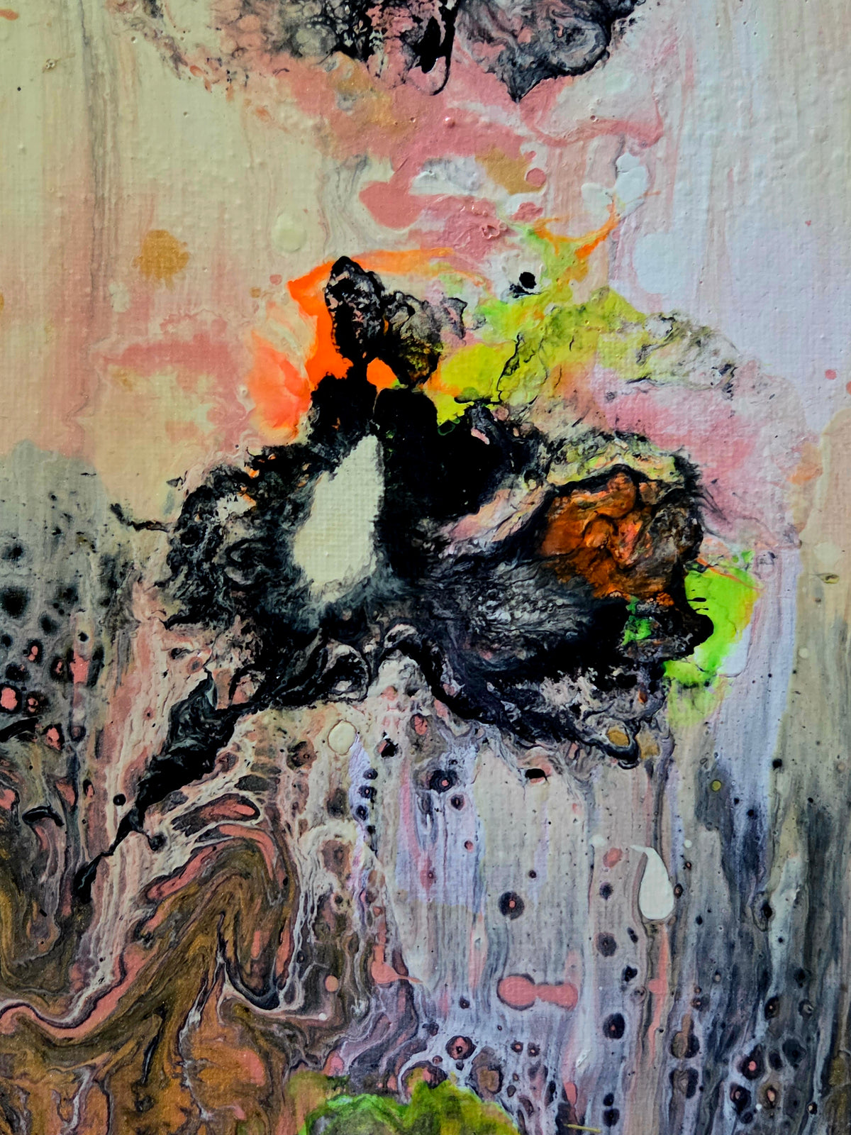 The Living Structure — Original Abstract Pouring Painting