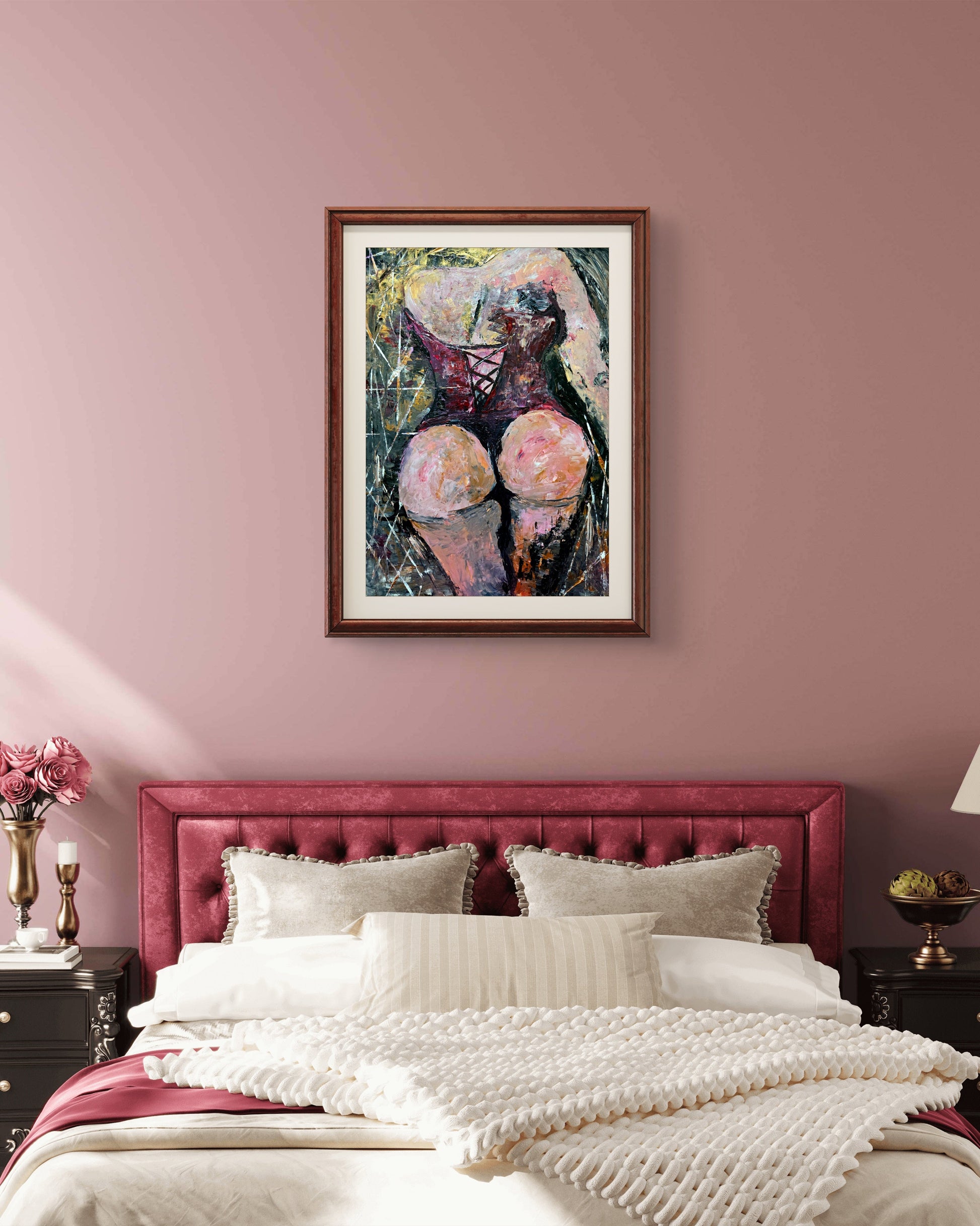 Bold Curves – Original Acrylic Painting by Jasmina Mendoza - 4