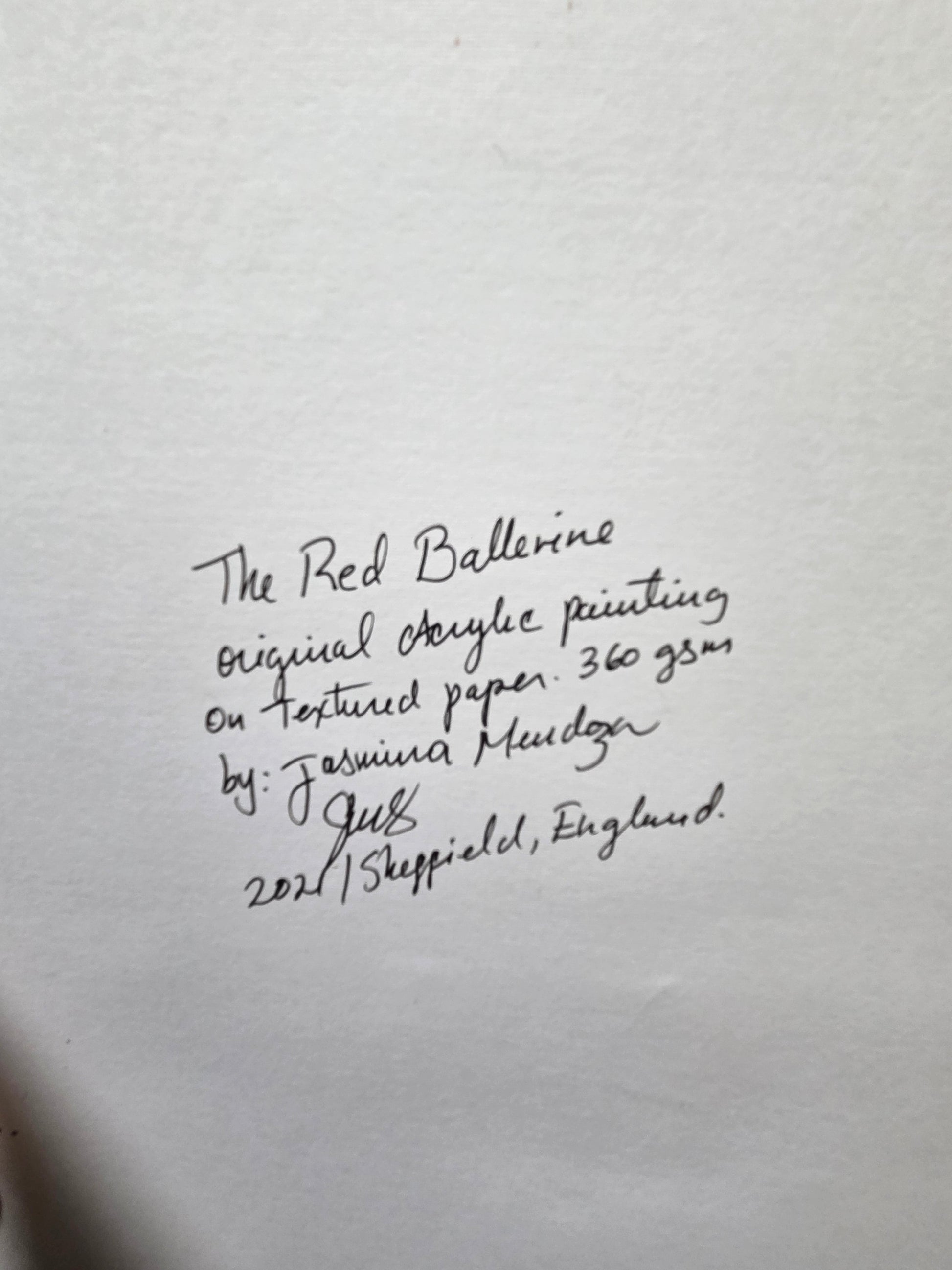 The Red Ballerine – Original Acrylic Painting by Jasmina Mendoza - 8