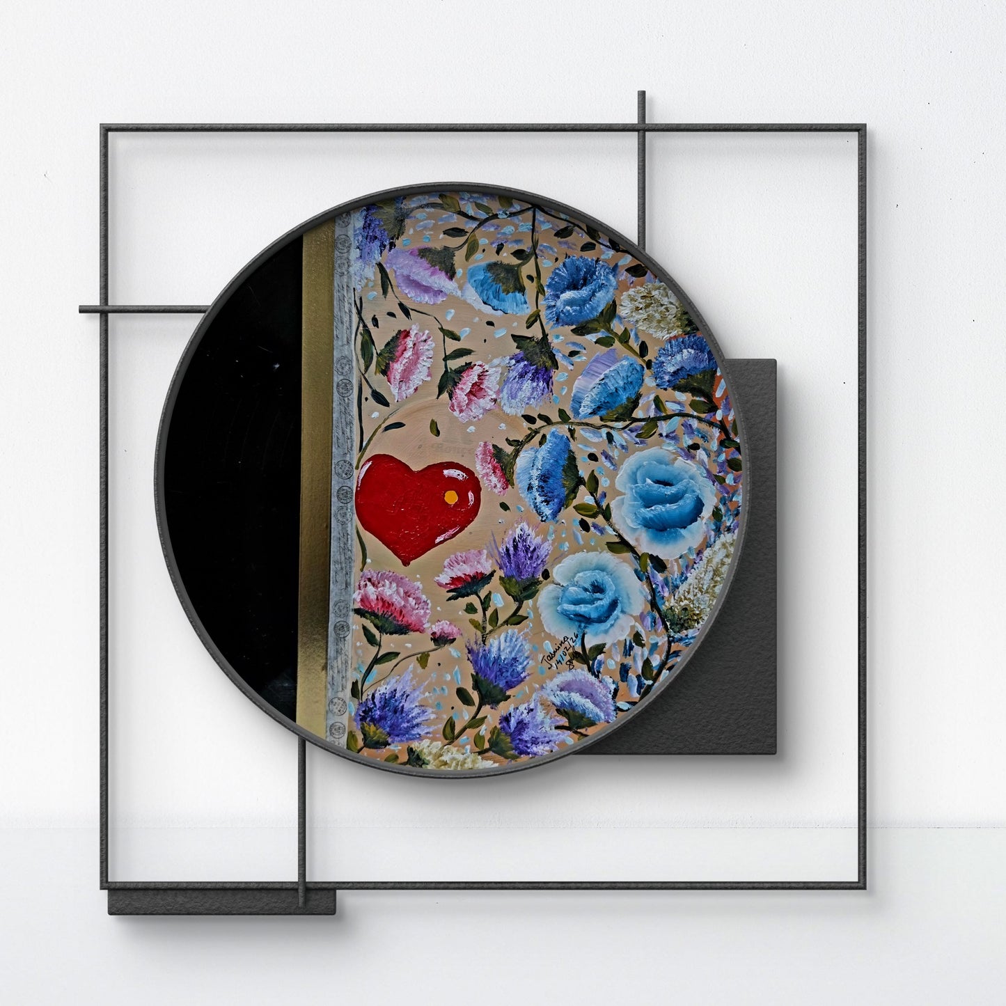 Love on Repeat – Original Acrylic on Vinyl Record - 26