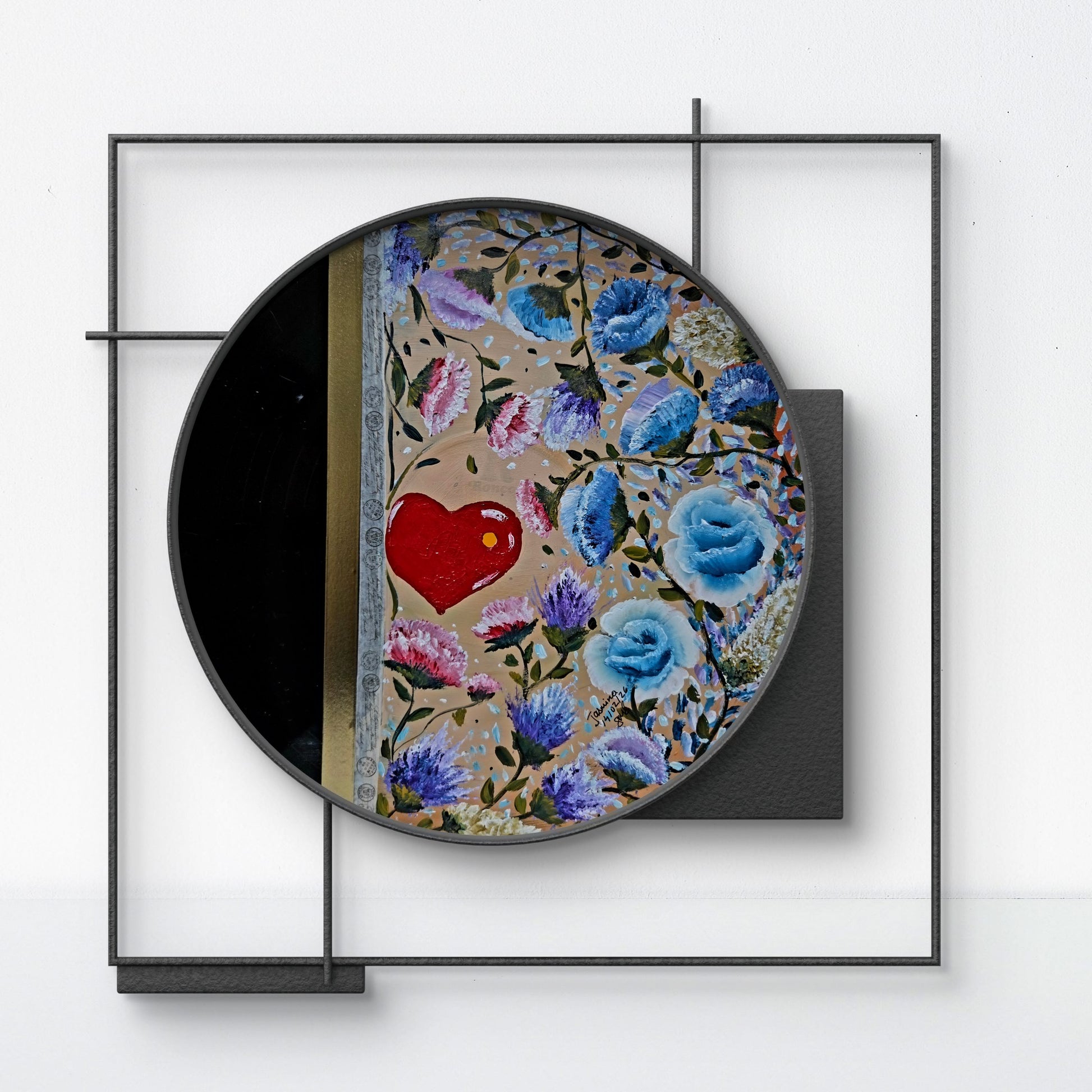 Love on Repeat – Original Acrylic on Vinyl Record - 26