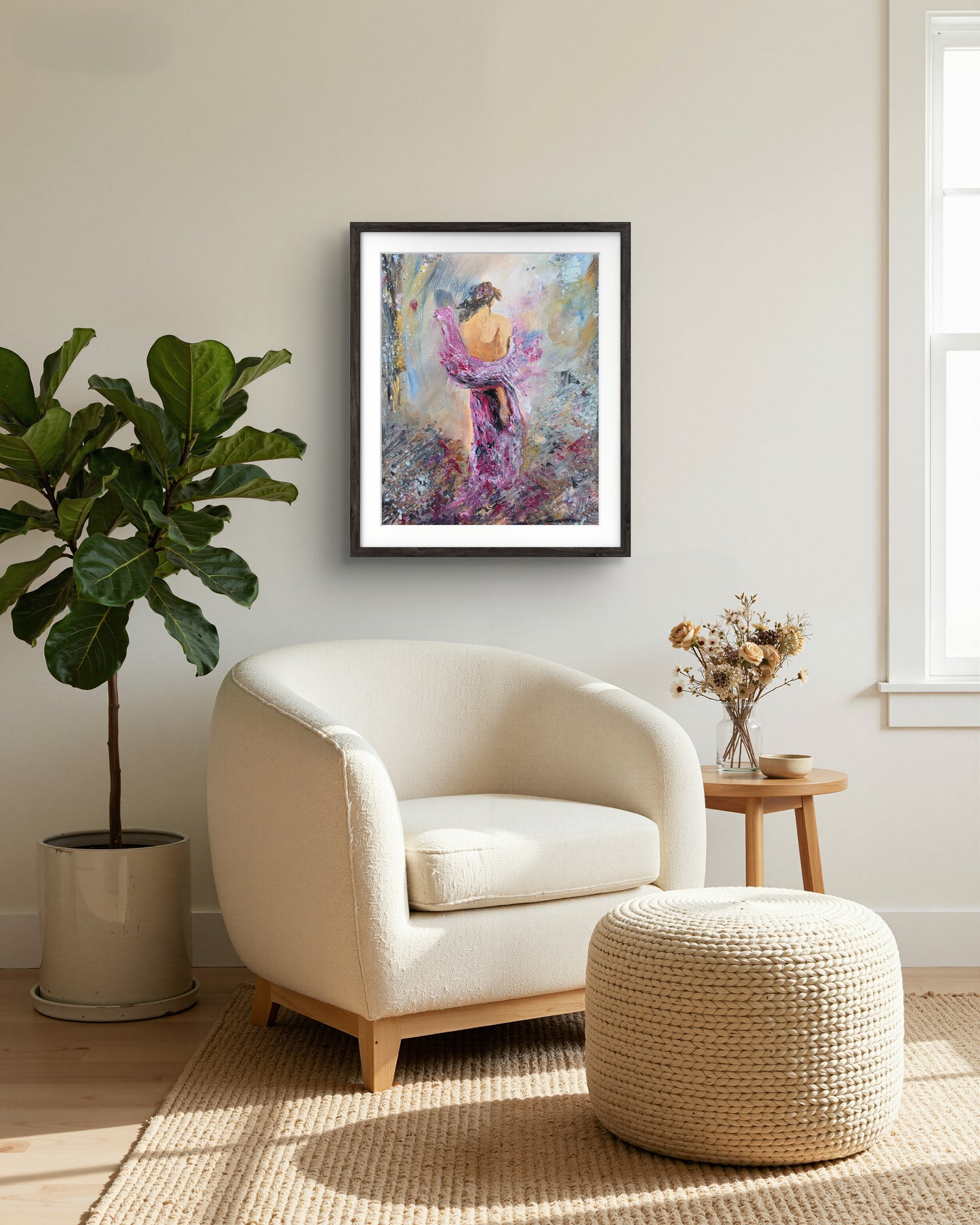 Vulnerable original figurative abstract painting by Jasmina - 2