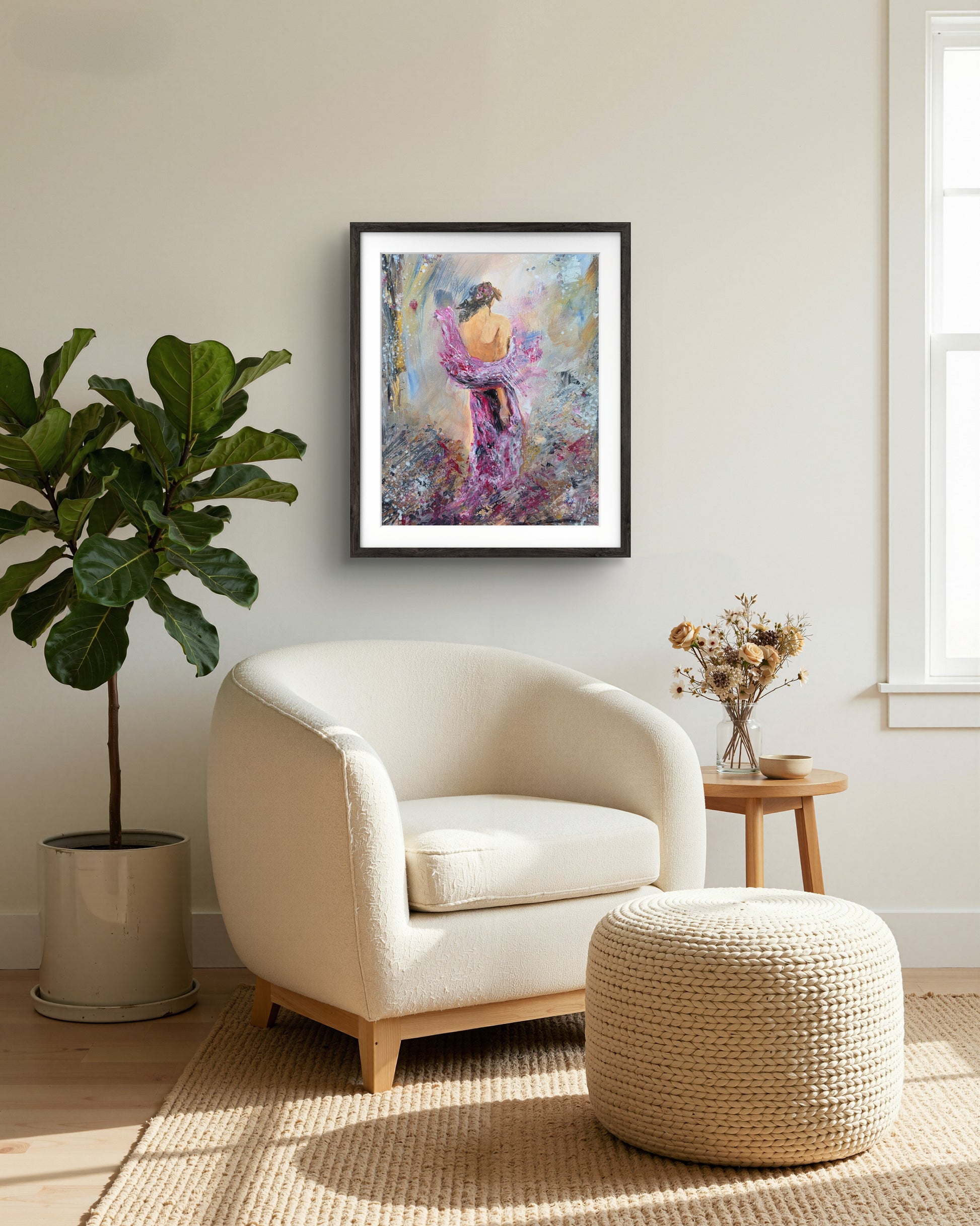 Vulnerable original figurative abstract painting by Jasmina - 2