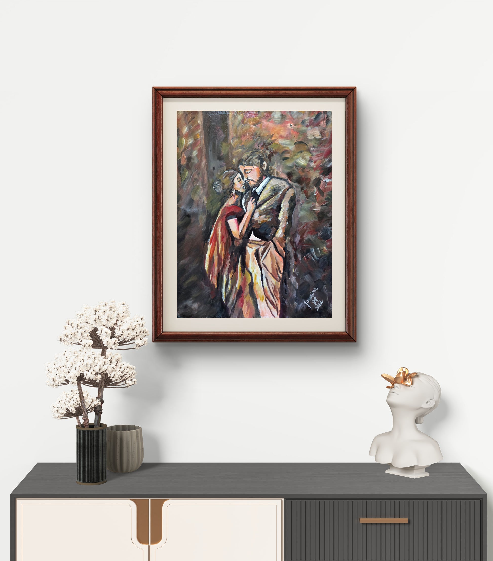 Love Is in the Air original acrylic painting by Jasmina Mendoza | Art is my Universe