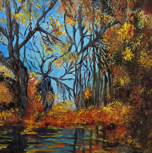 Autumn Reverie original acrylic painting by Jasmina Mendoza - 0