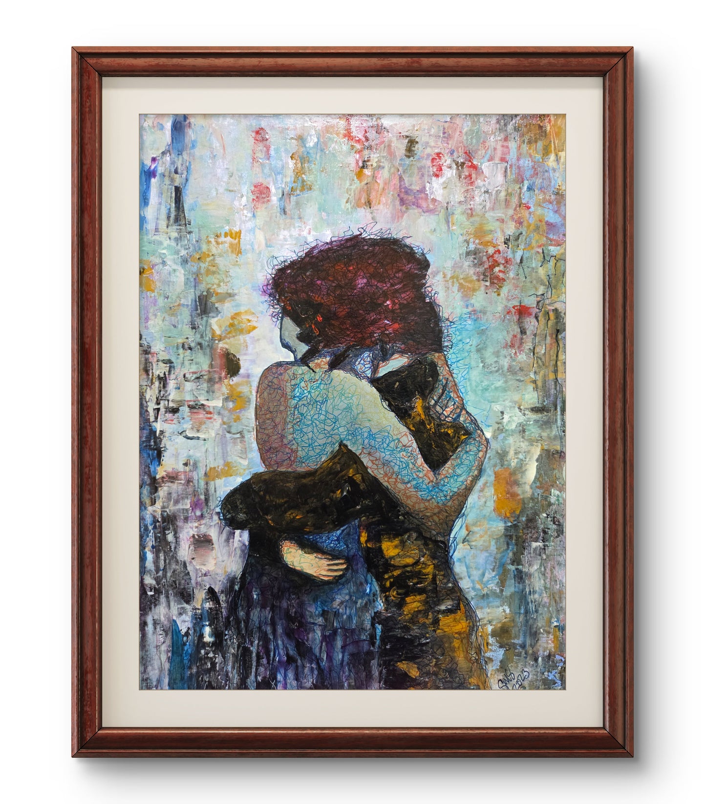 Between Two Heartbeats – Original Painting by Jasmina Mendoza - 1