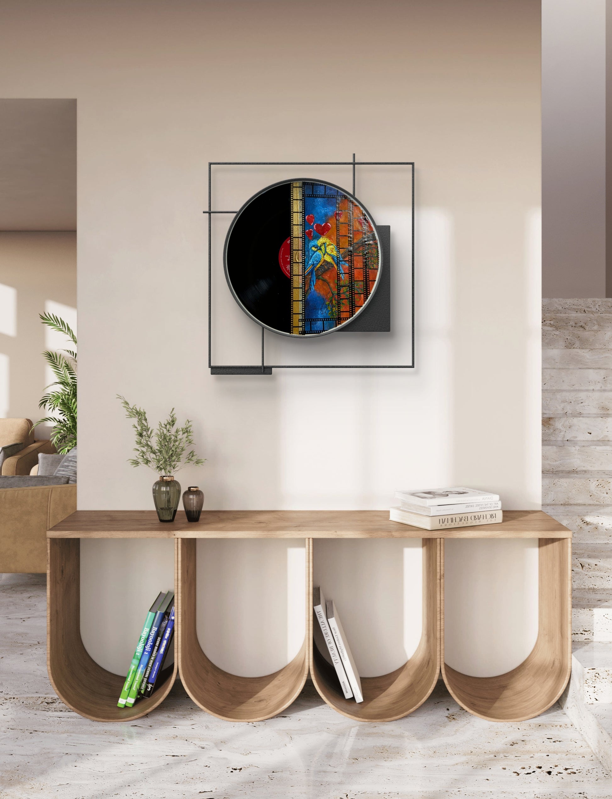 A Love Like in the Films – Original Acrylic on Vinyl Record | Art is my Universe