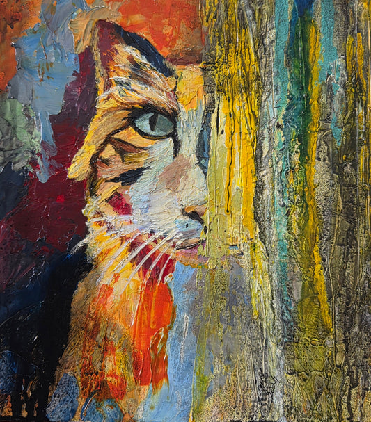 Hidden Gaze Original Painting | Art is my Universe