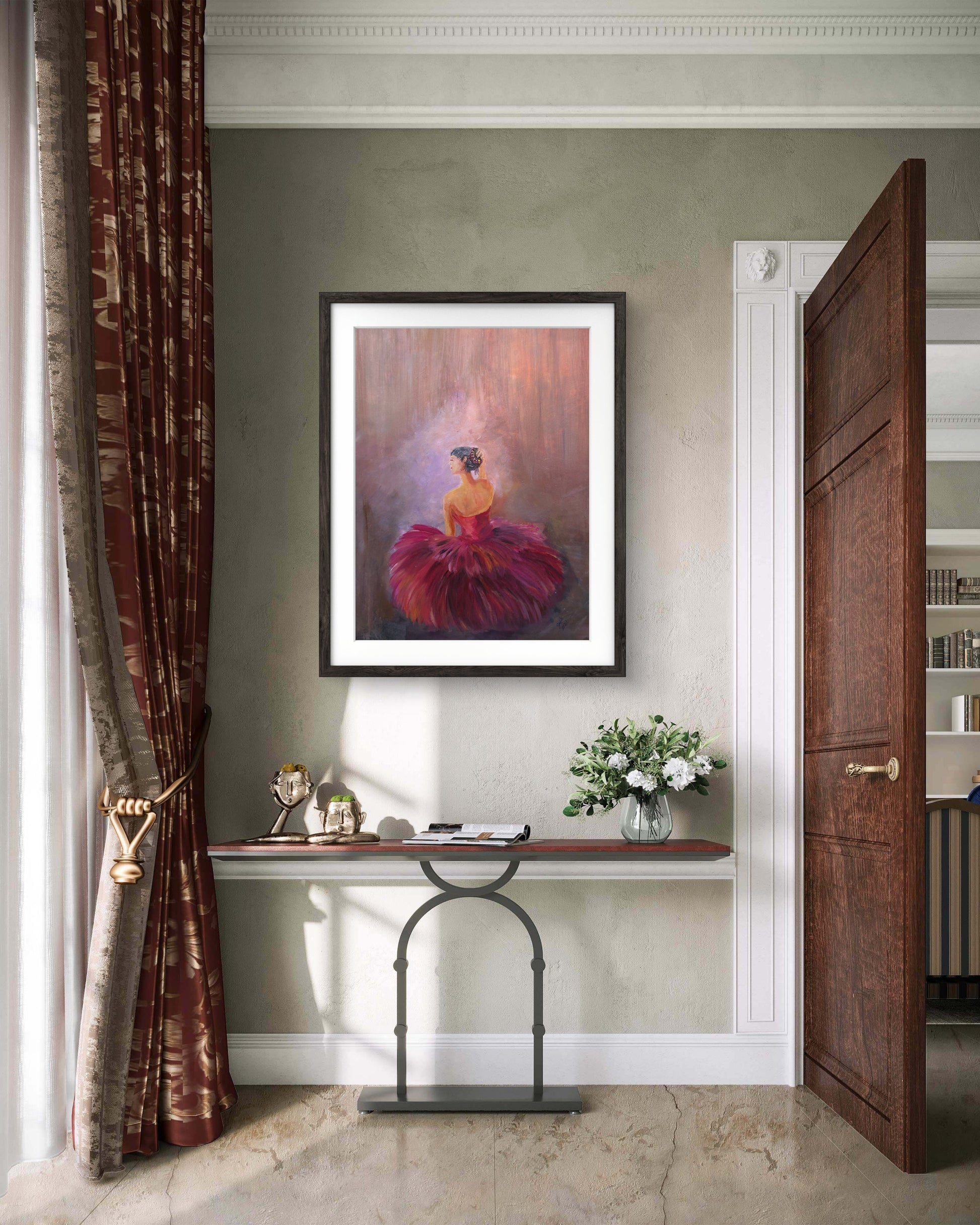 The Red Ballerine – Original Acrylic Painting by Jasmina Mendoza - 6