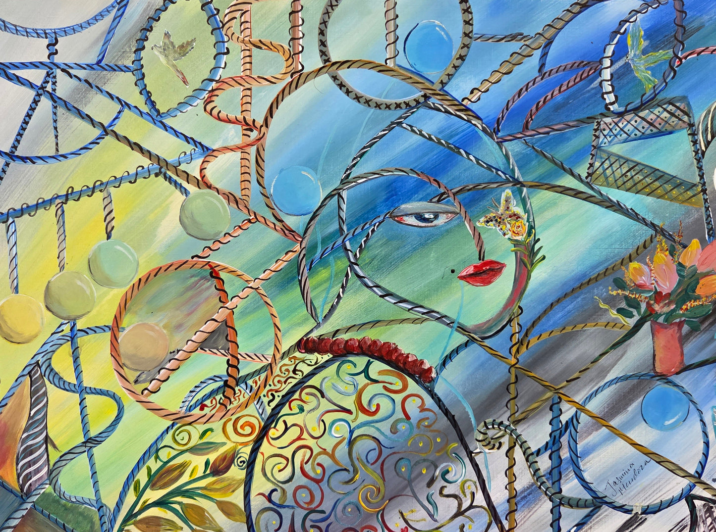 Life’s Pendulum – Original Acrylic Painting by Jasmina Mendoza - 0