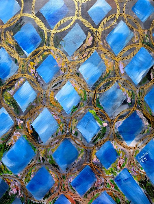 Behind the Fence – Original Painting by Jasmina Mendoza - 0