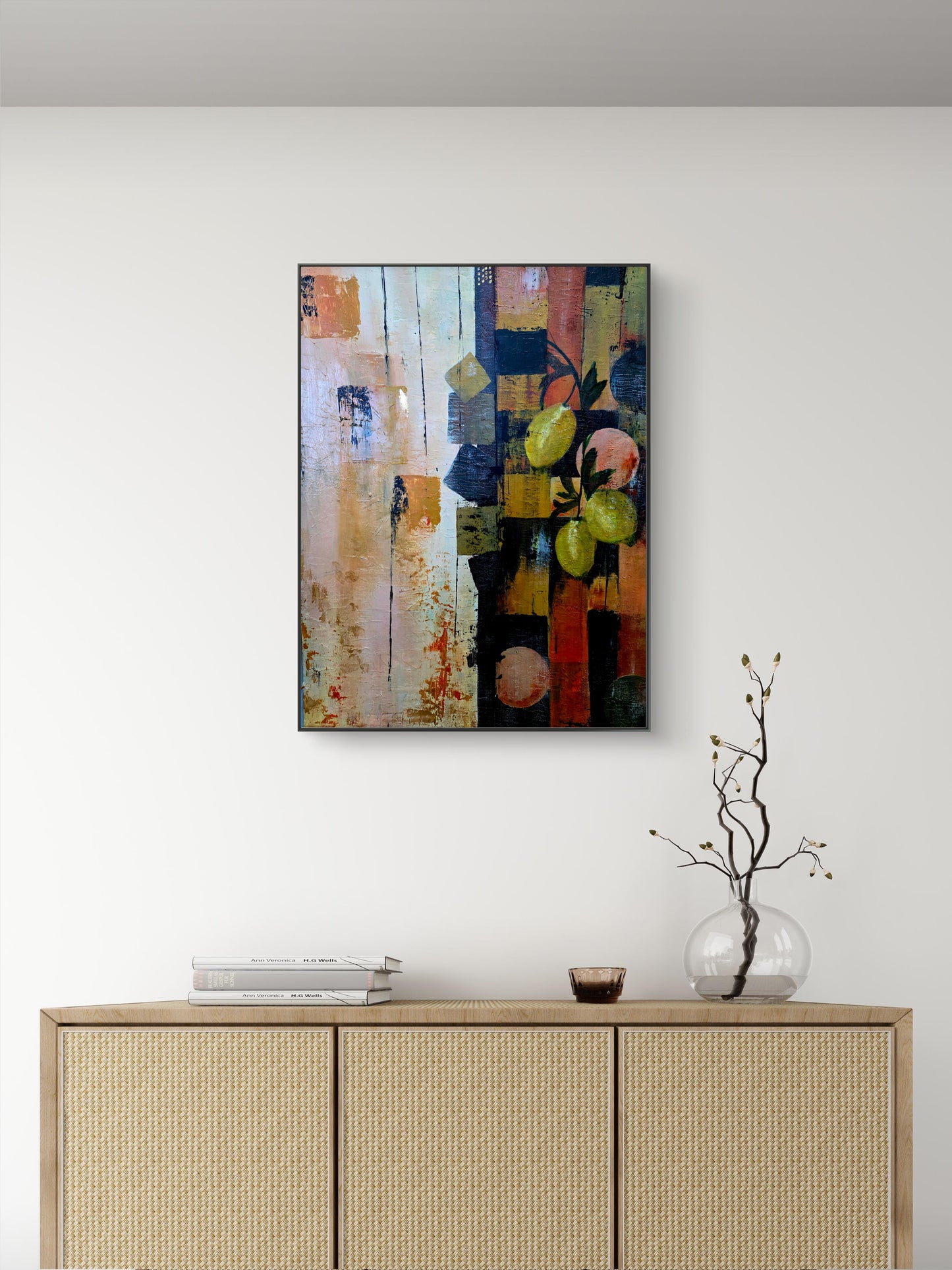 Citrus Harmony - Original Abstract Lemon Painting