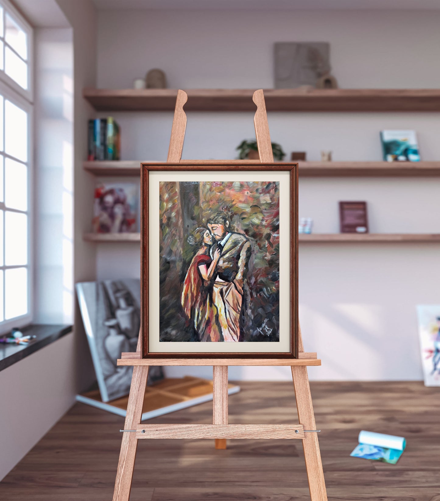 Love Is in the Air original acrylic painting by Jasmina Mendoza | Art is my Universe