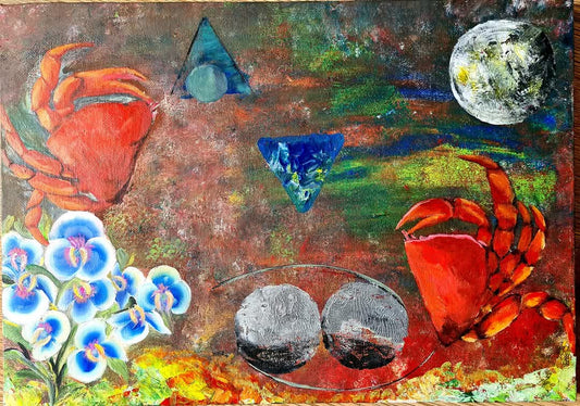 Cancer Emotional Cosmos Original Painting - 0